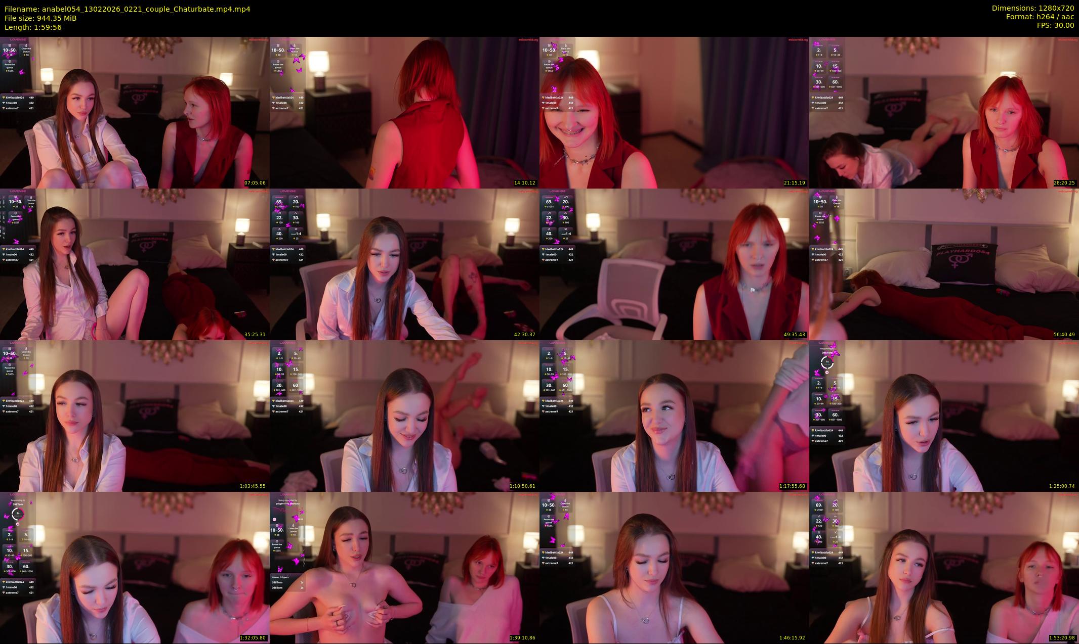 anabel054 — 120 minute Chaturbate female cam show recording, 720p, Feb 13, 2026