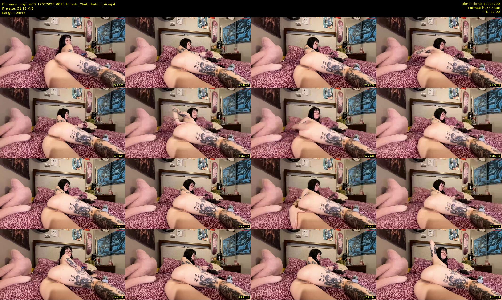 bbycris03 — 6 minute Chaturbate female cam show recording, 720p, Feb 12, 2026