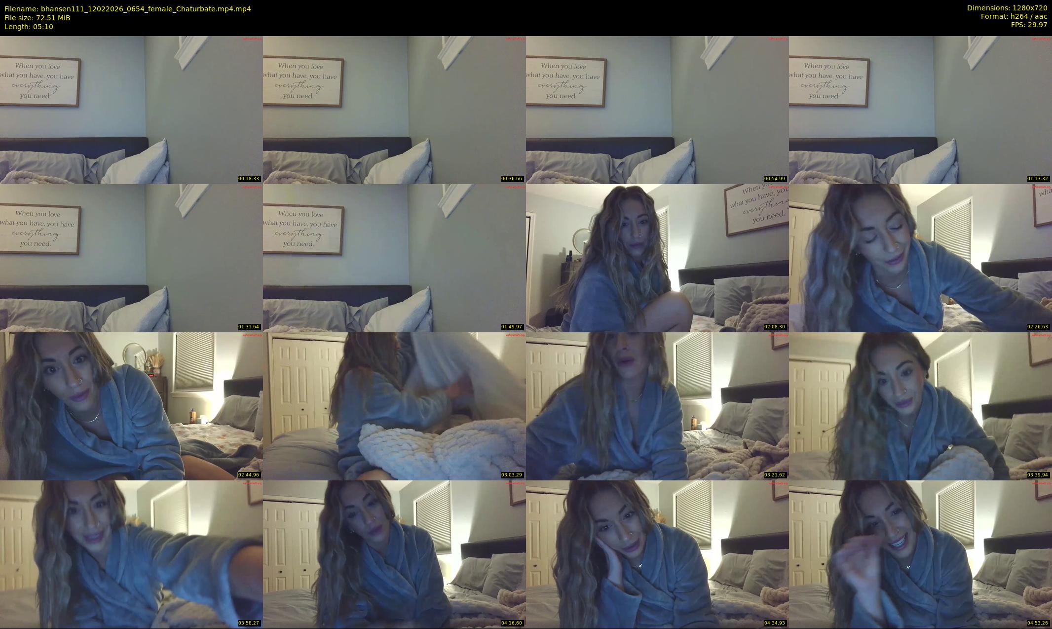 bhansen111 — 6 minute Chaturbate female cam show recording, 720p, Feb 12, 2026