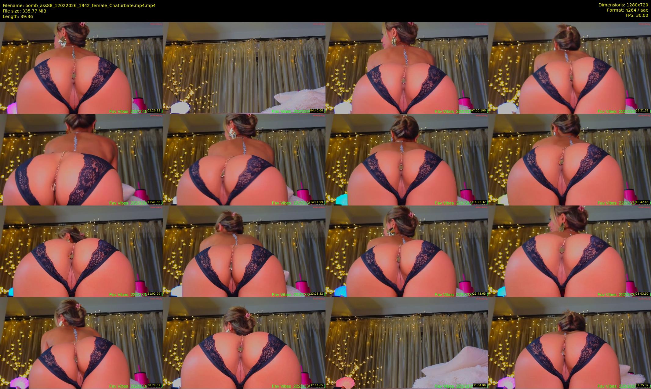 bomb_ass88 — 40 minute Chaturbate female cam show recording, 720p, Feb 12, 2026
