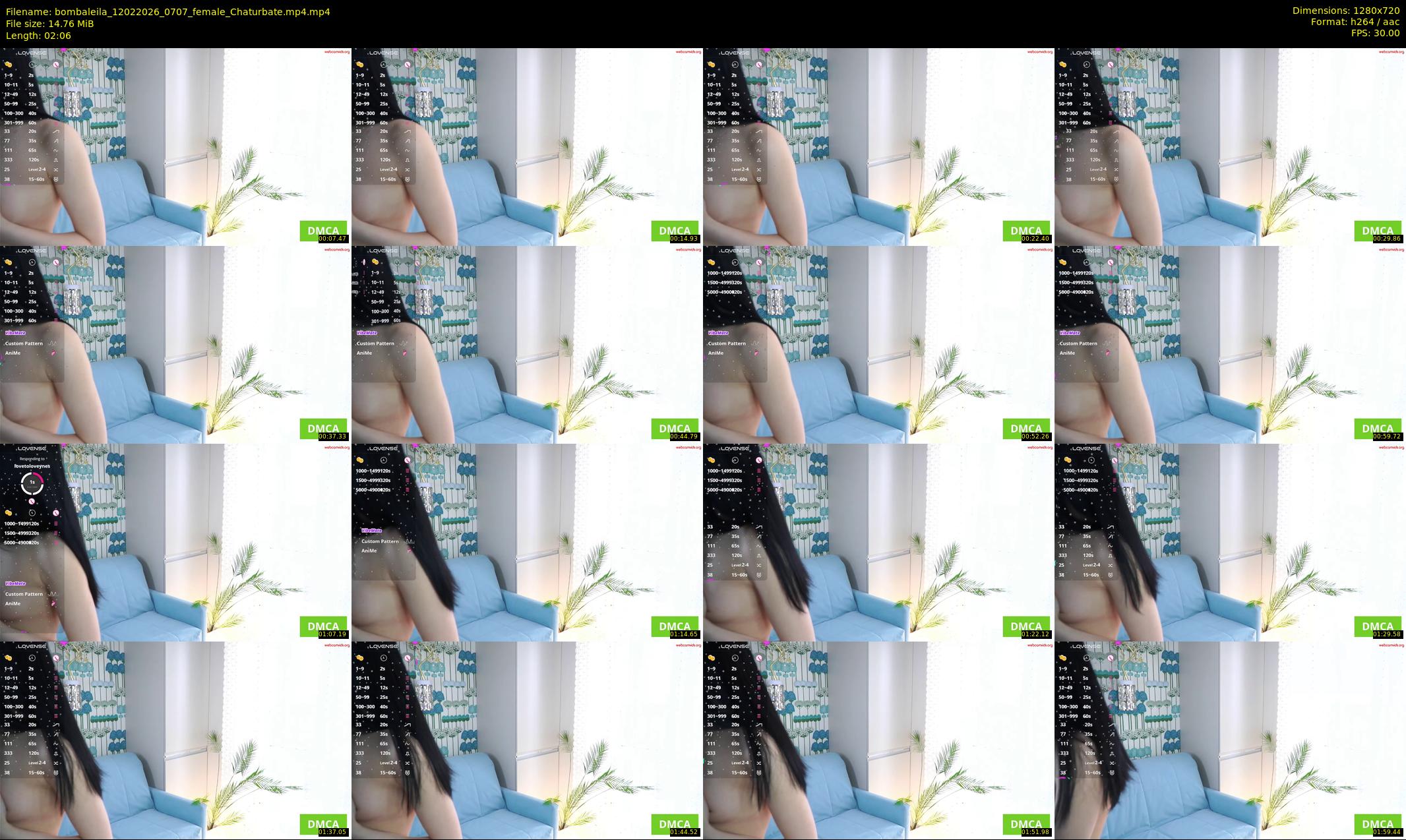 bombaleila — 3 minute Chaturbate female cam show recording, 720p, Feb 12, 2026