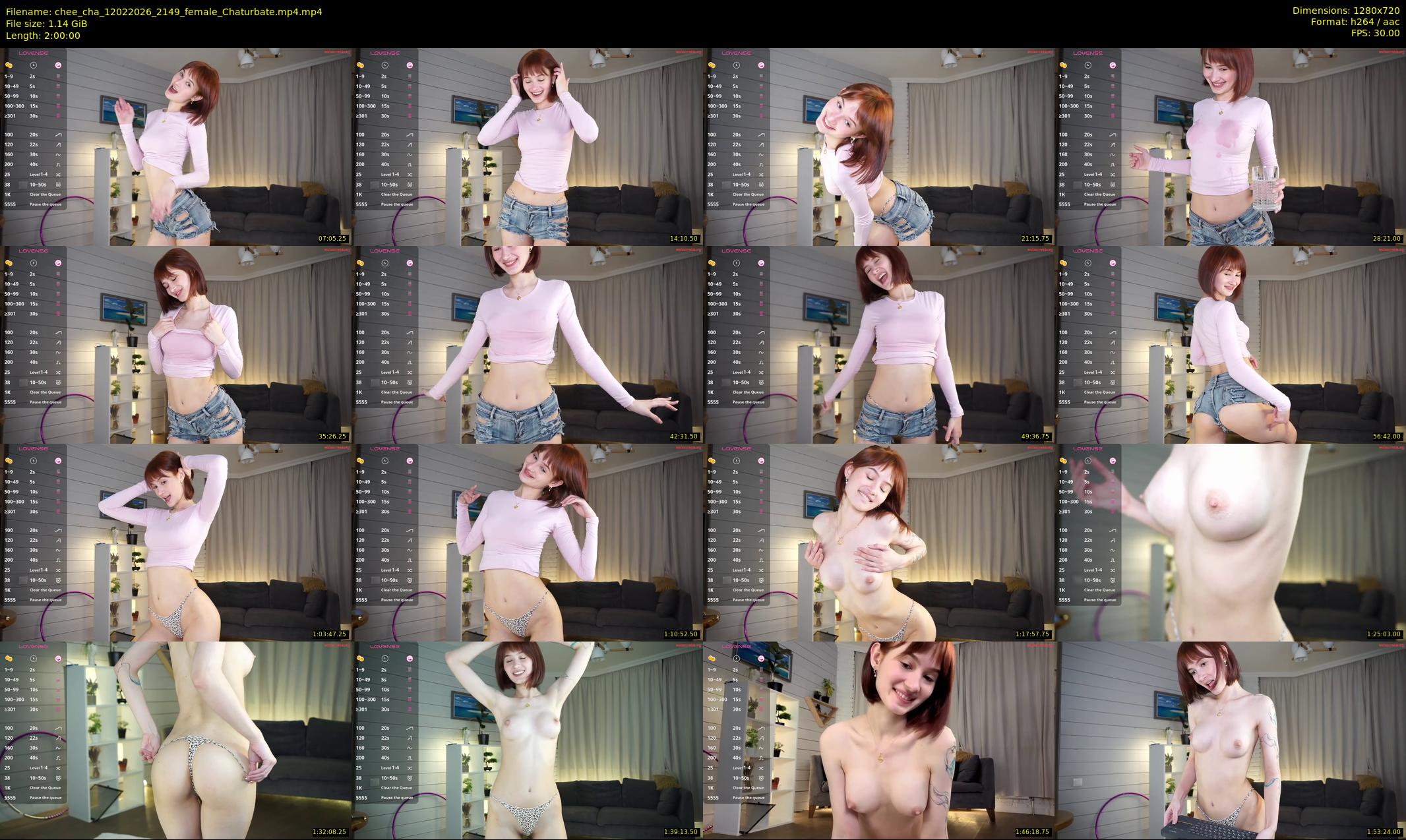 chee_cha — 120 minute Chaturbate female cam show recording, 720p, Feb 12, 2026