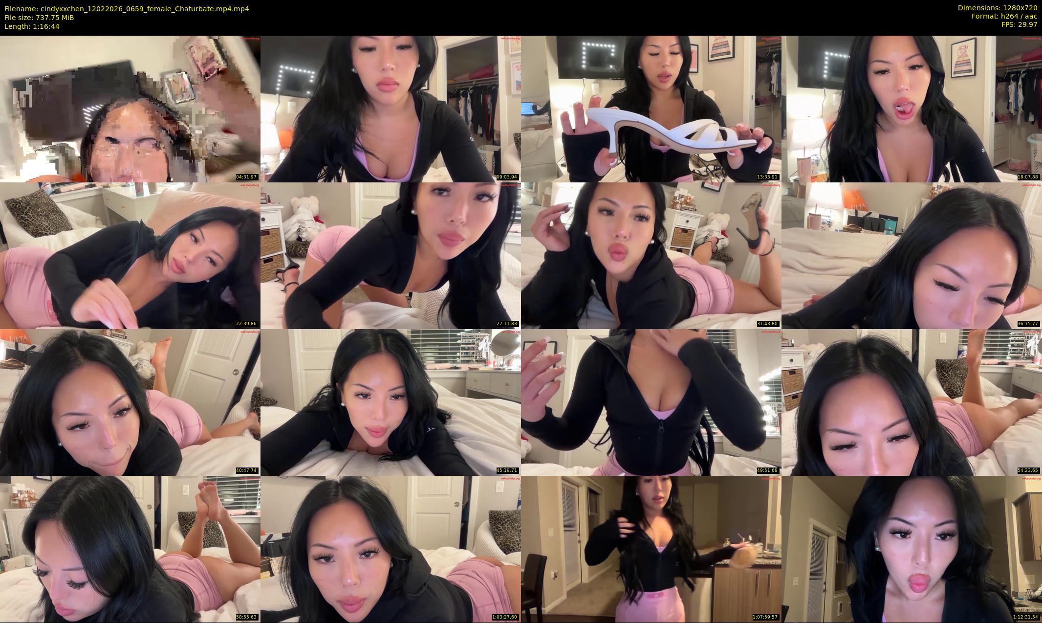 cindyxxchen — 77 minute Chaturbate female cam show recording, 720p, Feb 12, 2026