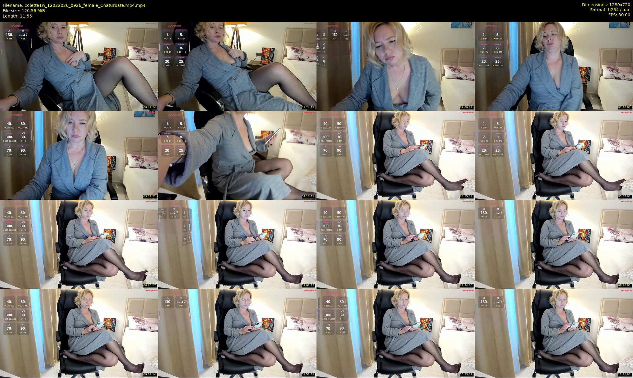 colette1w — 12 minute Chaturbate female cam show recording, 720p, Feb 12, 2026