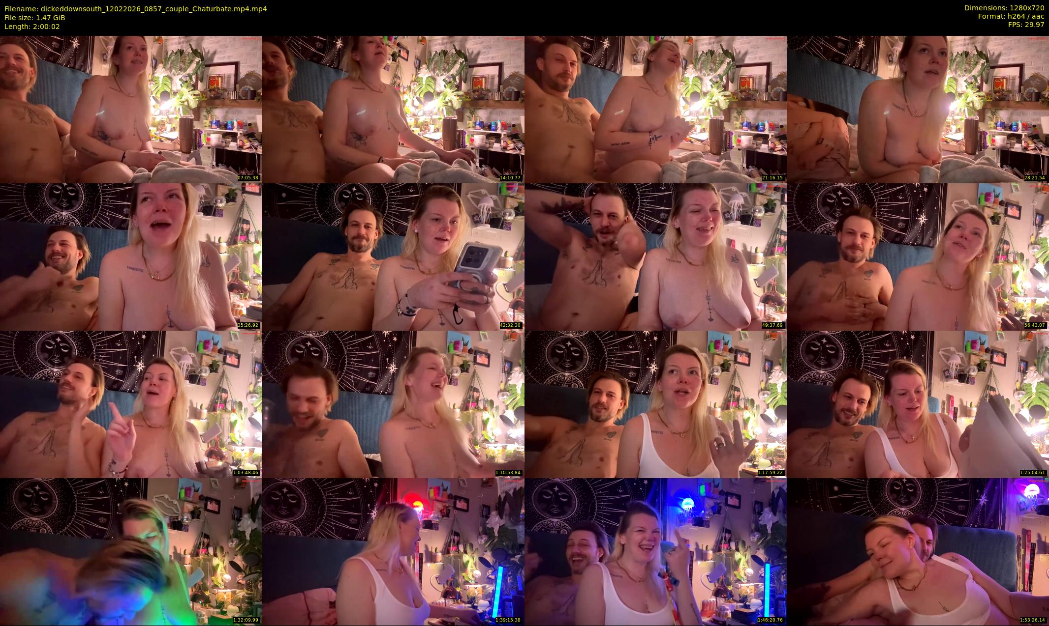 dickeddownsouth — 121 minute Chaturbate couple cam show recording, 720p, Feb 12, 2026