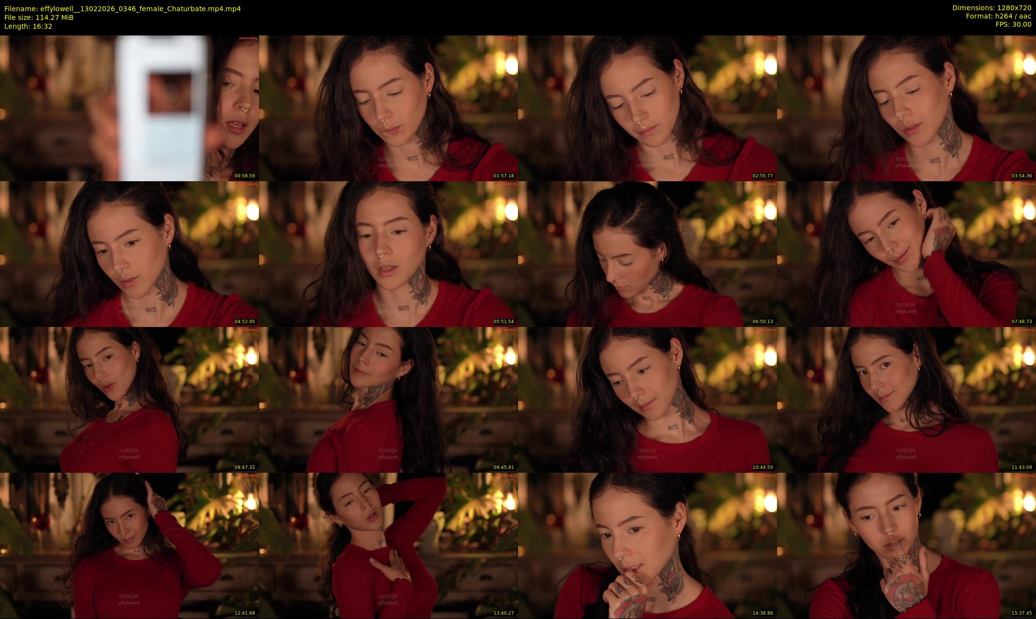 effylowell_ — 17 minute Chaturbate female cam show recording, 720p, Feb 13, 2026