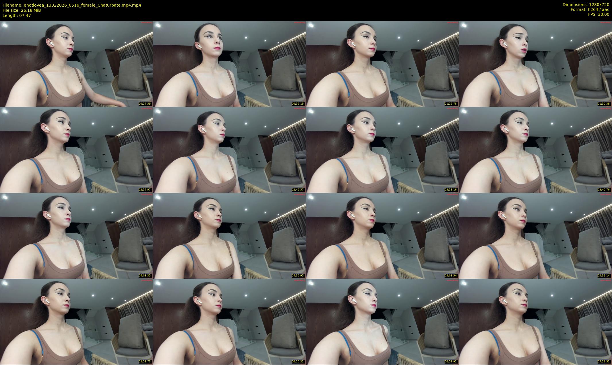 ehotlovea — 8 minute Chaturbate female cam show recording, 720p, Feb 13, 2026