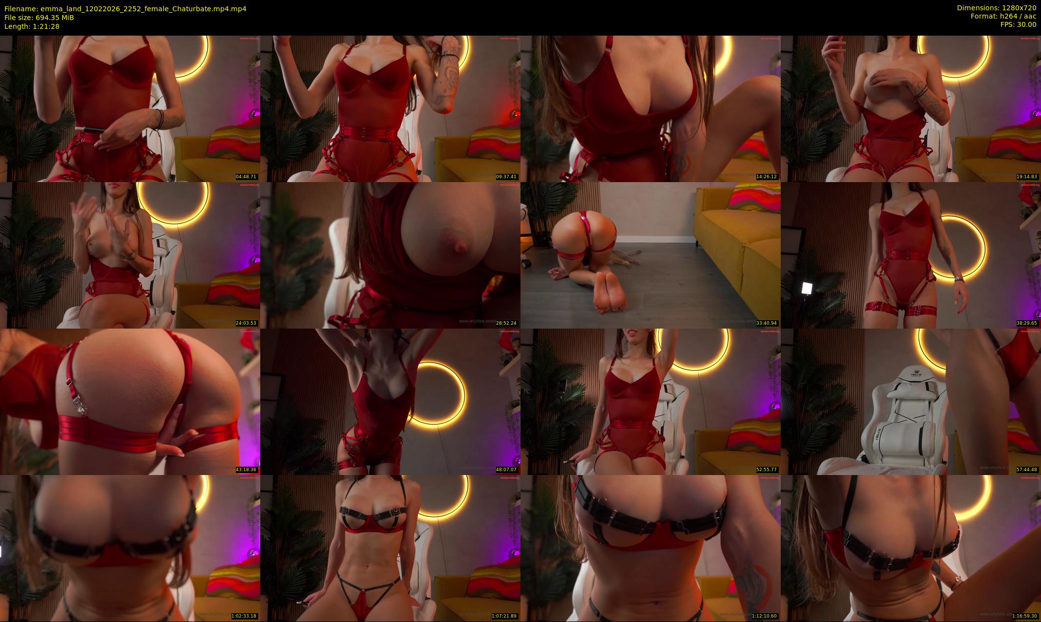 emma_land — 82 minute Chaturbate female cam show recording, 720p, Feb 12, 2026