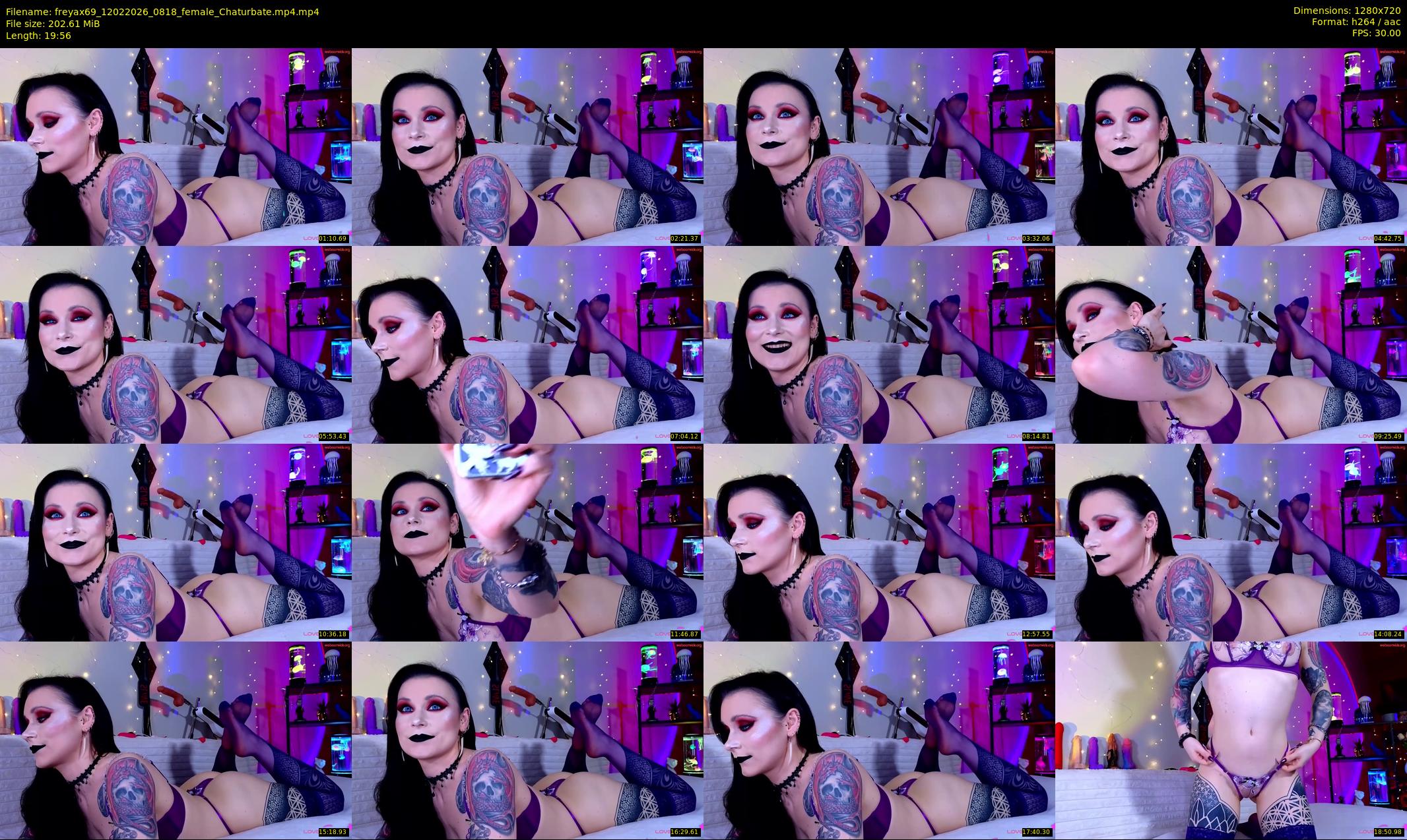 freyax69 — 20 minute Chaturbate female cam show recording, 720p, Feb 12, 2026