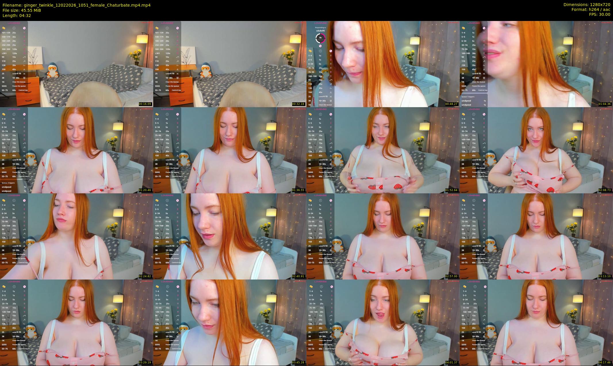 ginger_twinkle — 5 minute Chaturbate female cam show recording, 720p, Feb 12, 2026