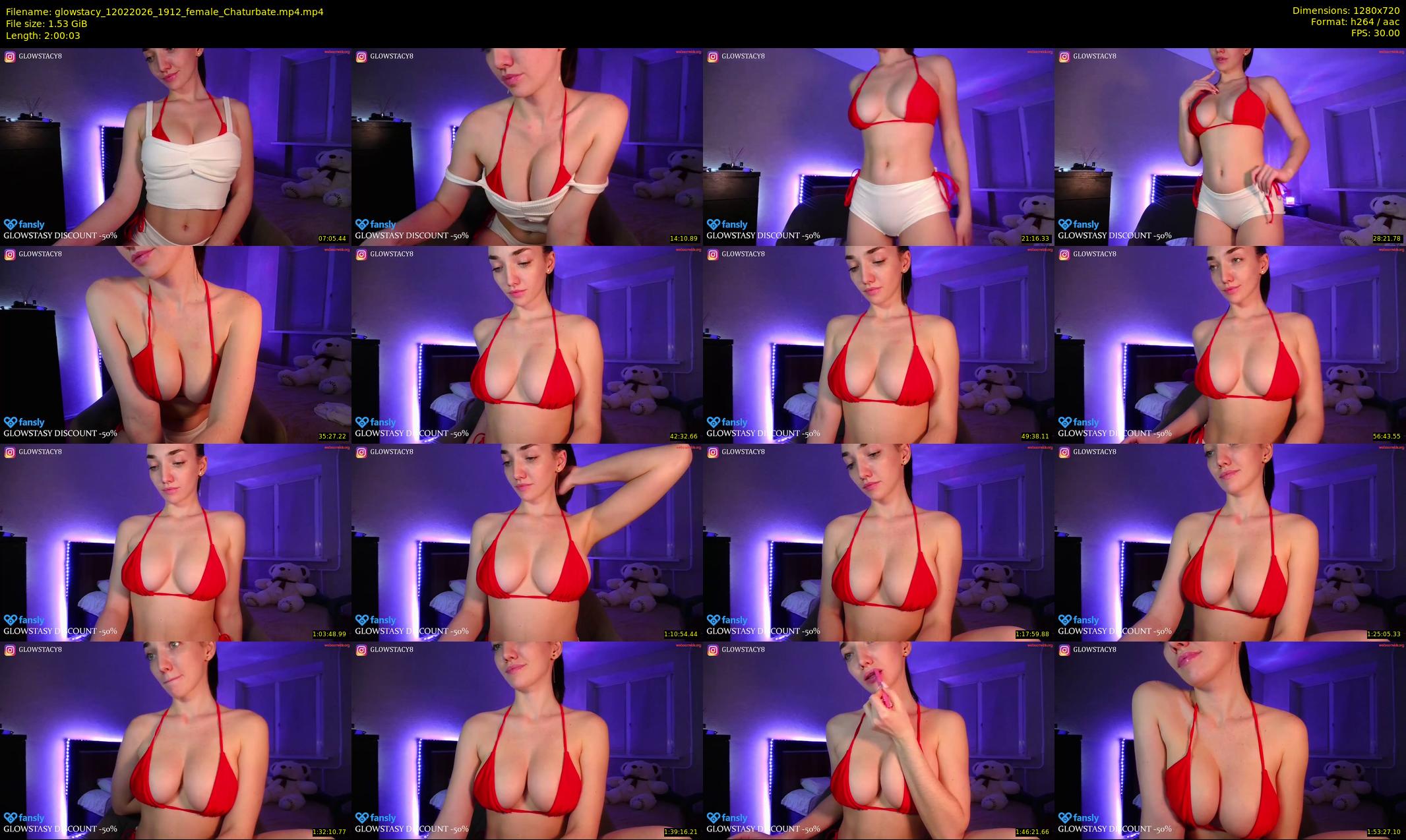 glowstacy — 121 minute Chaturbate female cam show recording, 720p, Feb 12, 2026