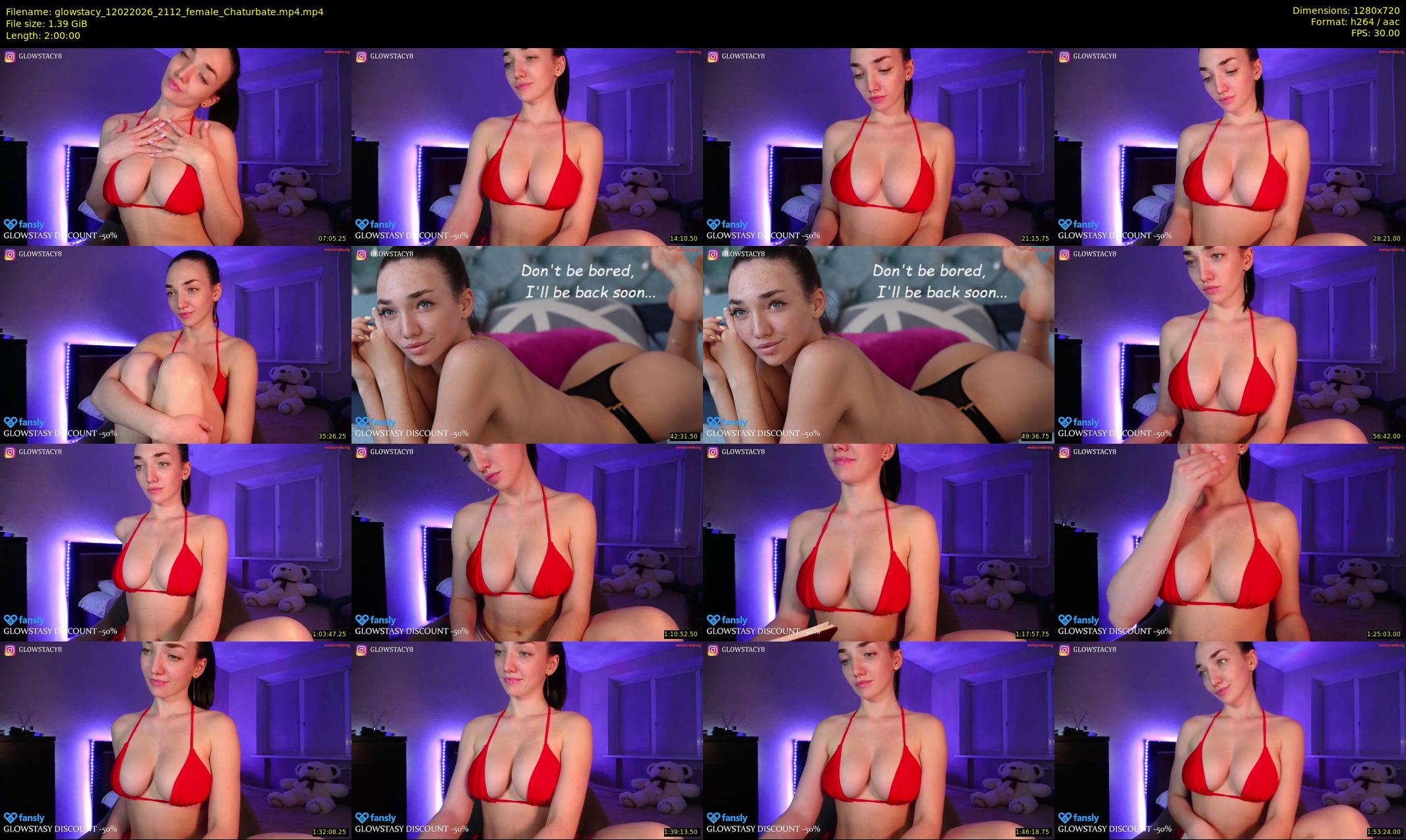 glowstacy — 120 minute Chaturbate female cam show recording, 720p, Feb 12, 2026