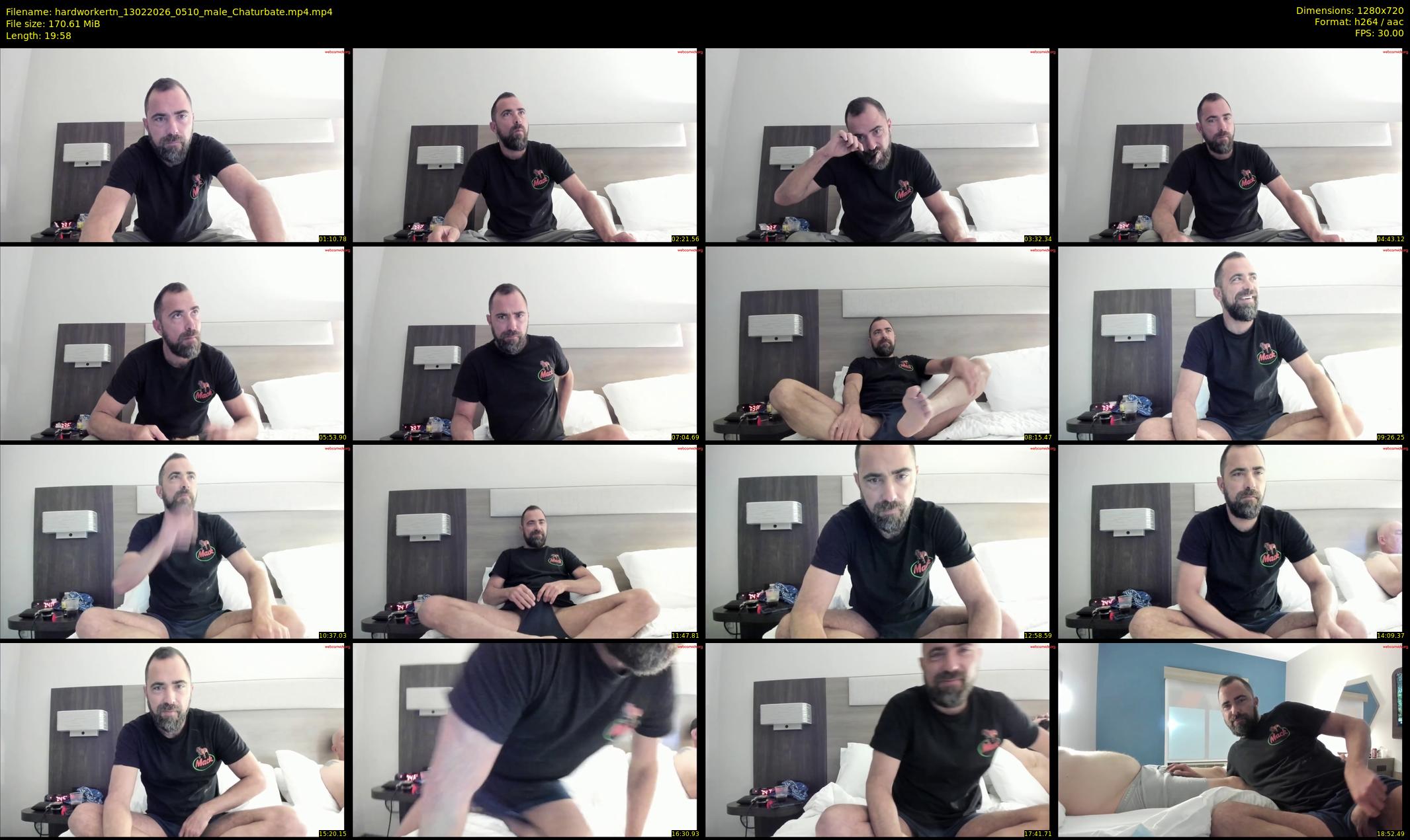 hardworkertn — 20 minute Chaturbate male cam show recording, 720p, Feb 13, 2026