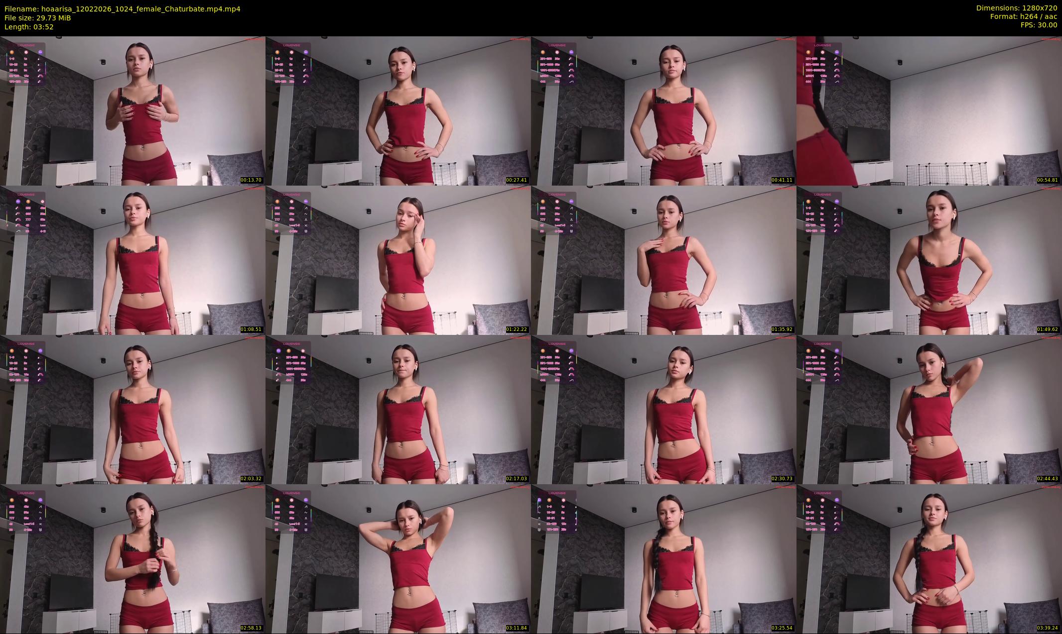 hoaarisa — 4 minute Chaturbate female cam show recording, 720p, Feb 12, 2026