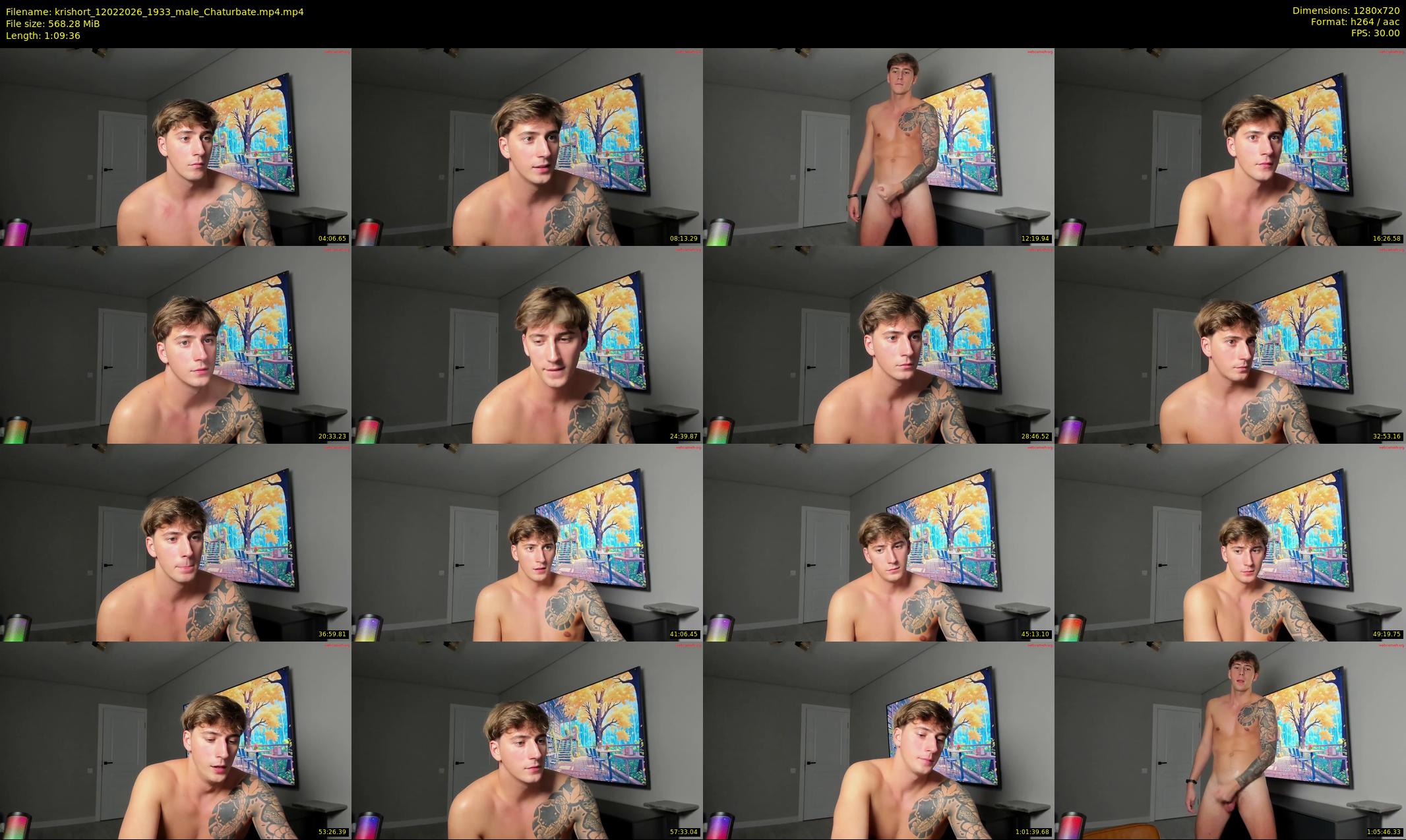 krishort — 70 minute Chaturbate male cam show recording, 720p, Feb 12, 2026