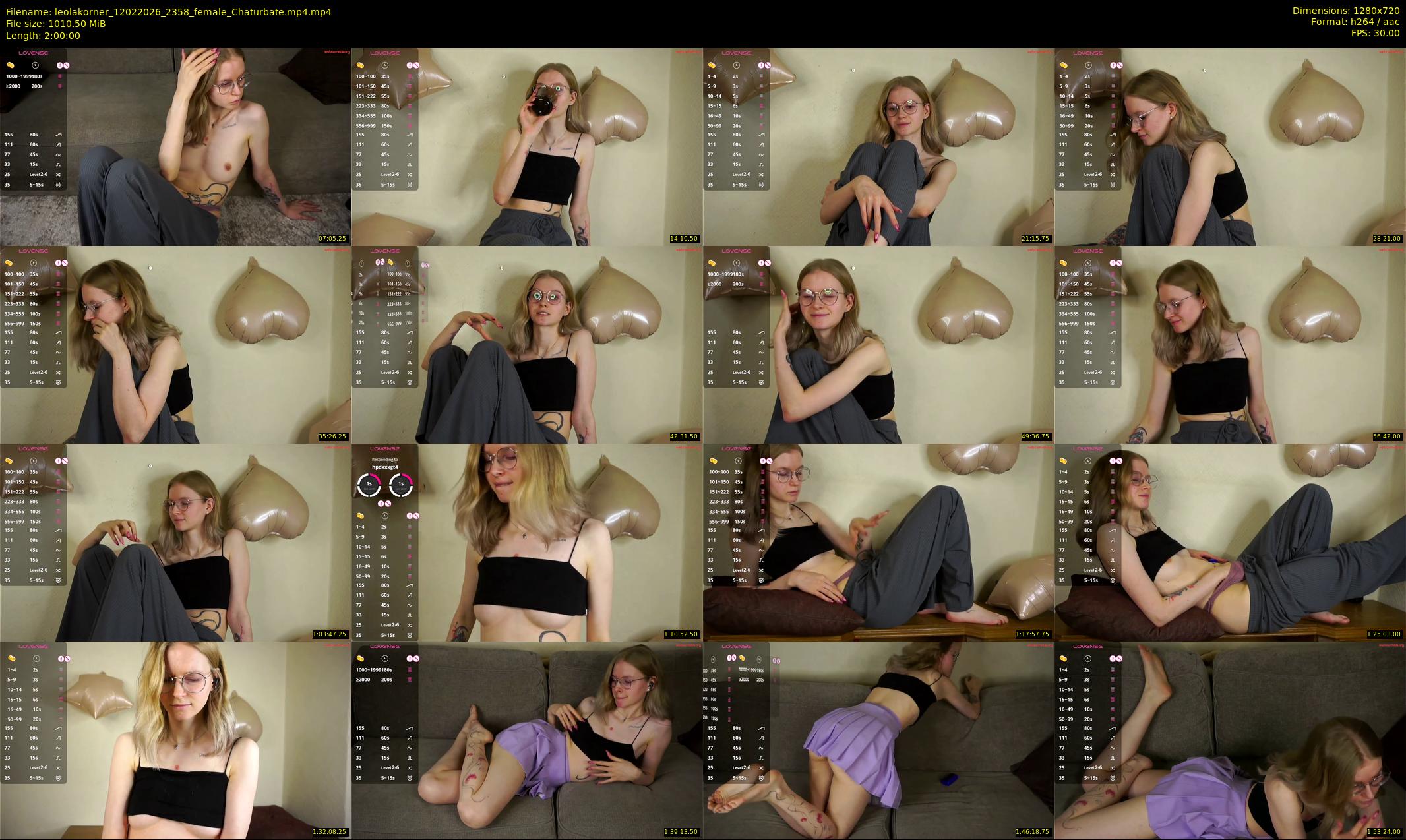 leolakorner — 120 minute Chaturbate female cam show recording, 720p, Feb 12, 2026