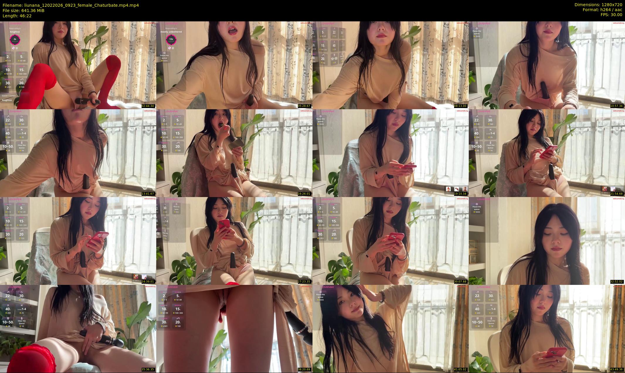 liunana — 47 minute Chaturbate female cam show recording, 720p, Feb 12, 2026