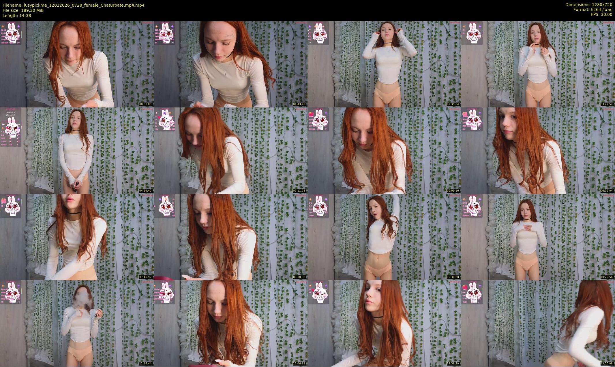 lusypickme — 15 minute Chaturbate female cam show recording, 720p, Feb 12, 2026