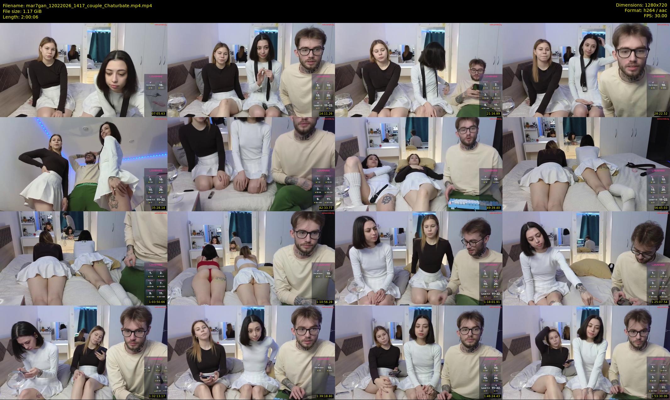 mar7gan — 121 minute Chaturbate couple cam show recording, 720p, Feb 12, 2026
