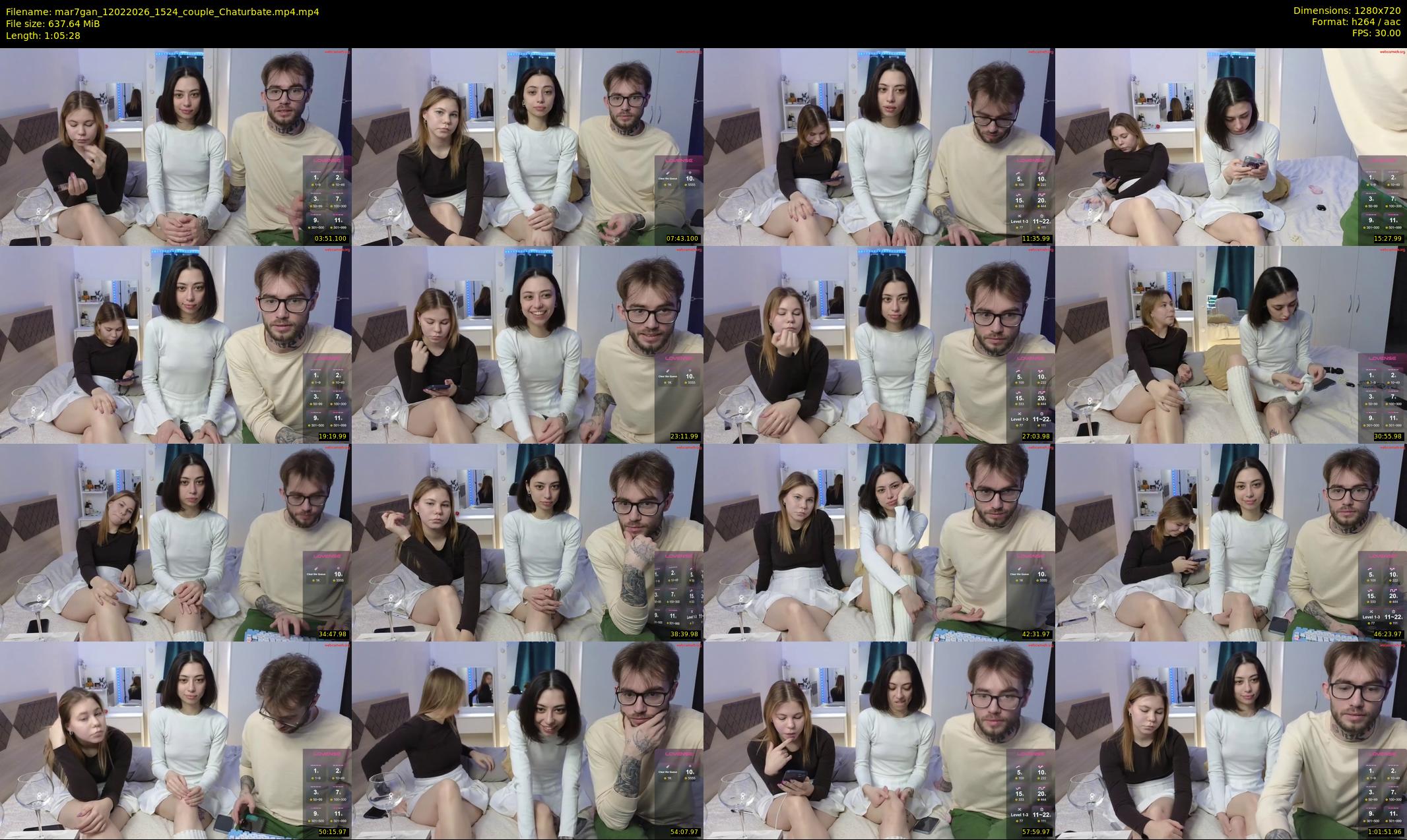 mar7gan — 66 minute Chaturbate couple cam show recording, 720p, Feb 12, 2026