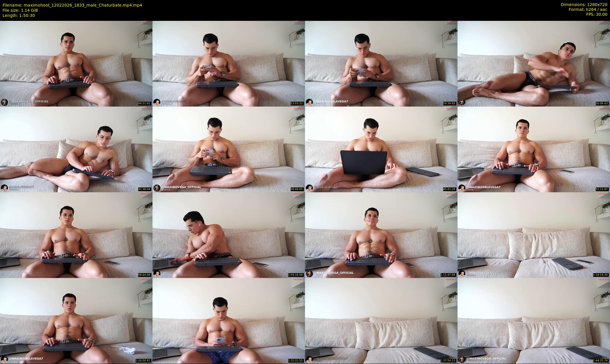 maximohoot — 111 minute Chaturbate male cam show recording, 720p, Feb 12, 2026