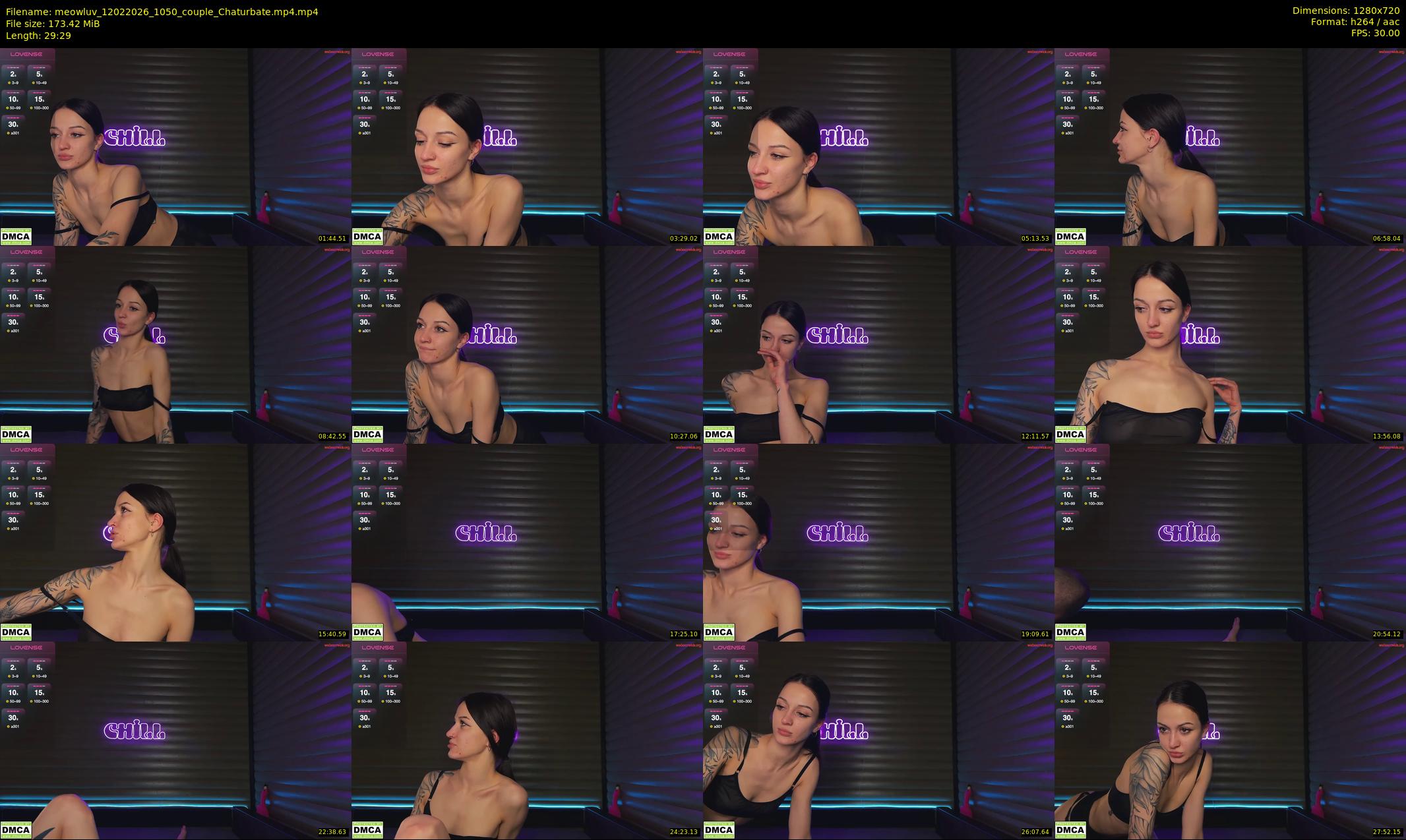 meowluv — 30 minute Chaturbate couple cam show recording, 720p, Feb 12, 2026