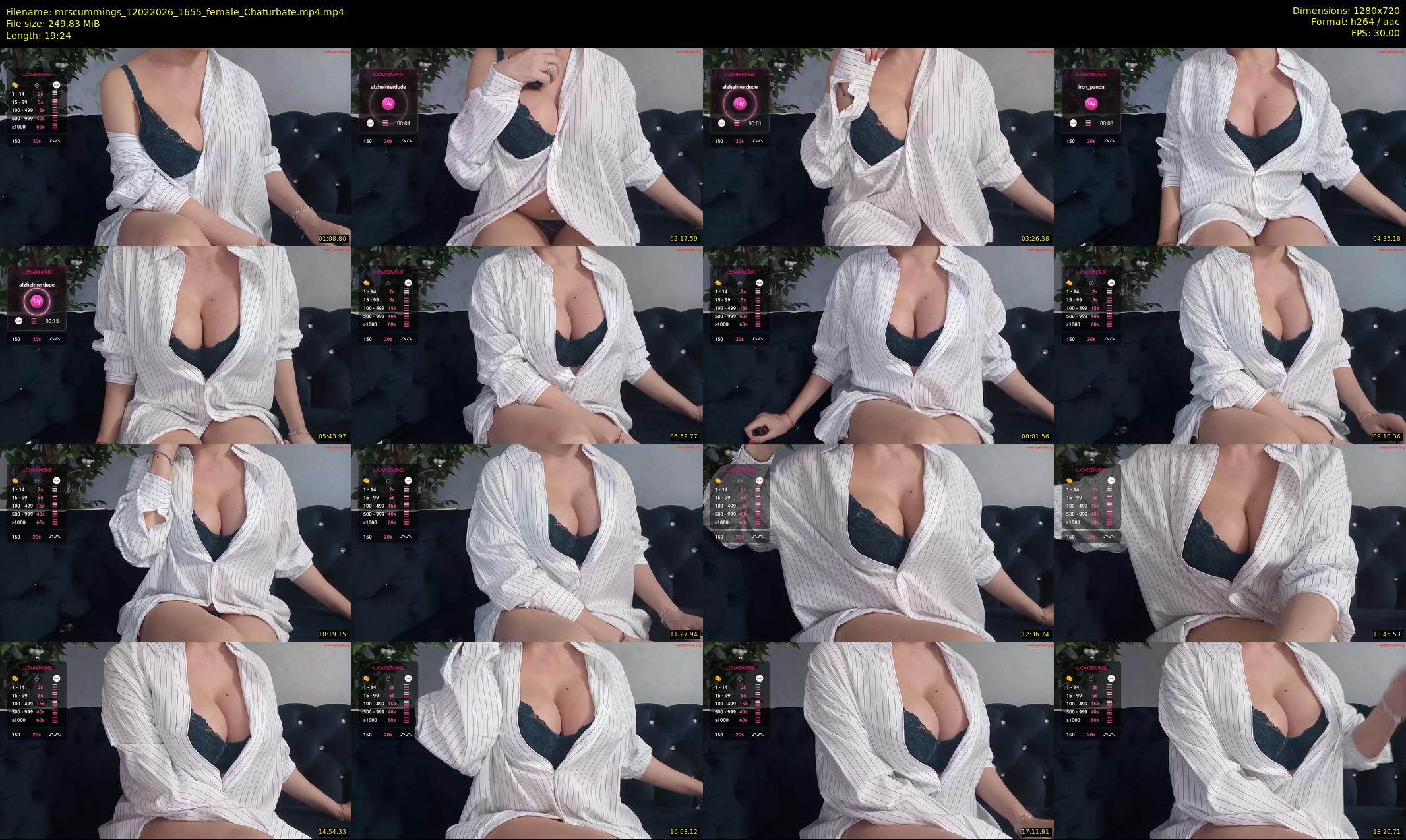 mrscummings — 20 minute Chaturbate female cam show recording, 720p, Feb 12, 2026