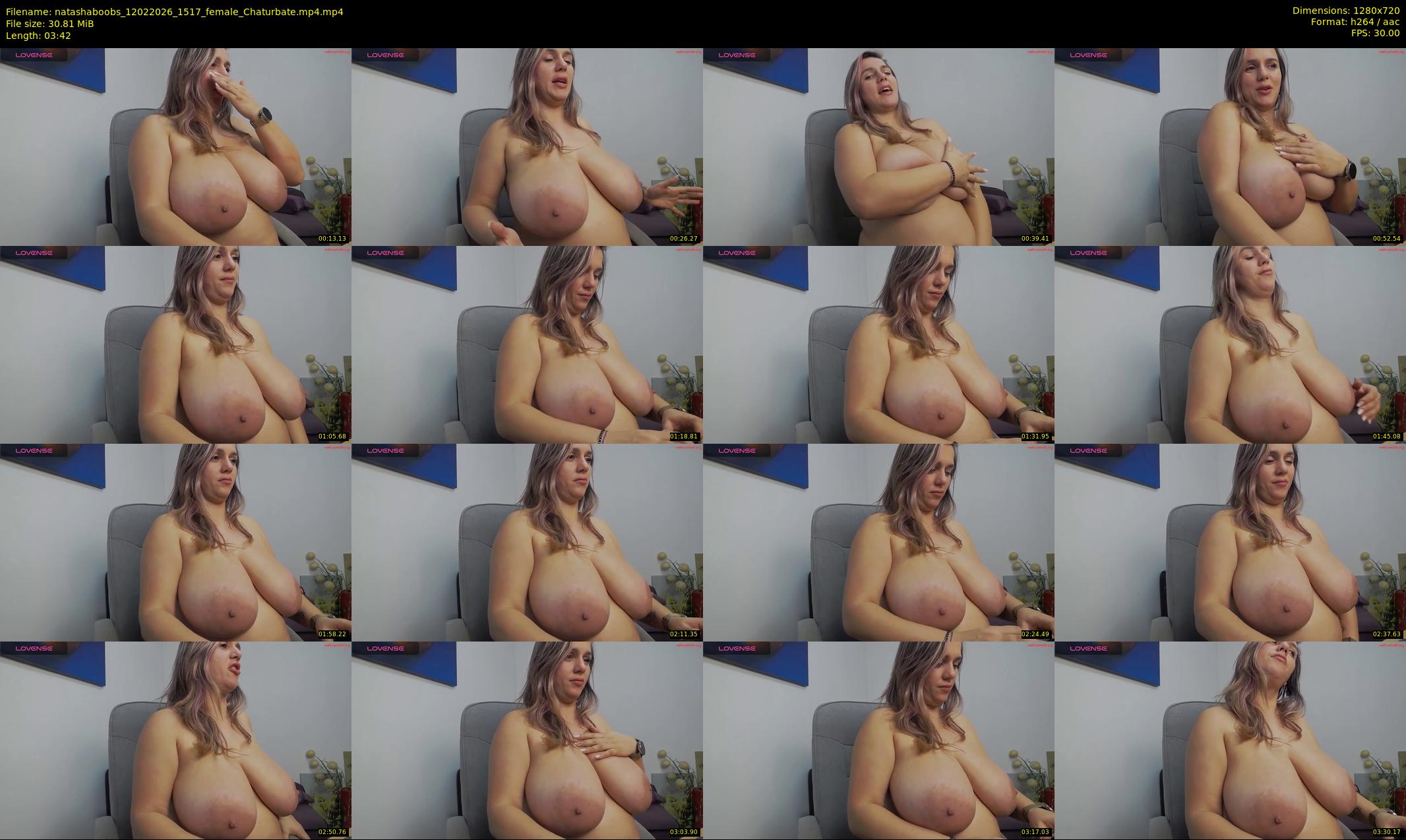 natashaboobs — 4 minute Chaturbate female cam show recording, 720p, Feb 12, 2026