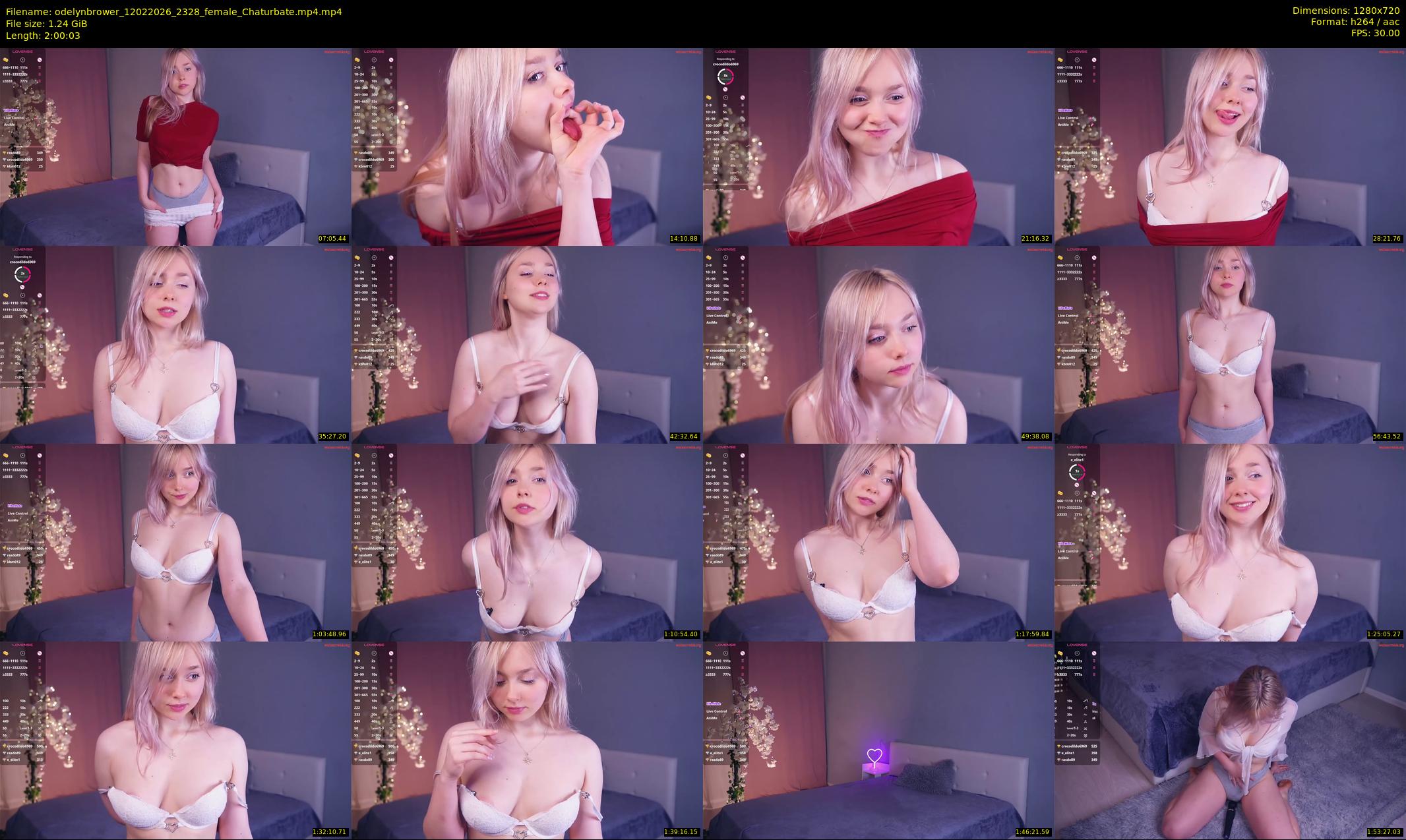 odelynbrower — 121 minute Chaturbate female cam show recording, 720p, Feb 12, 2026