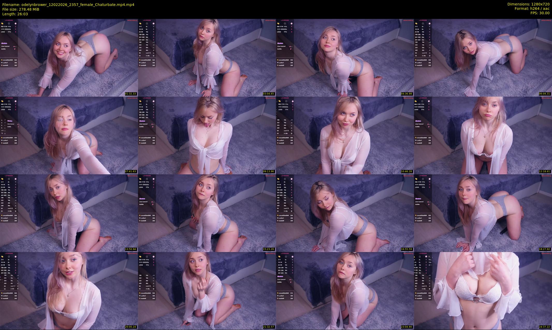 odelynbrower — 27 minute Chaturbate female cam show recording, 720p, Feb 12, 2026