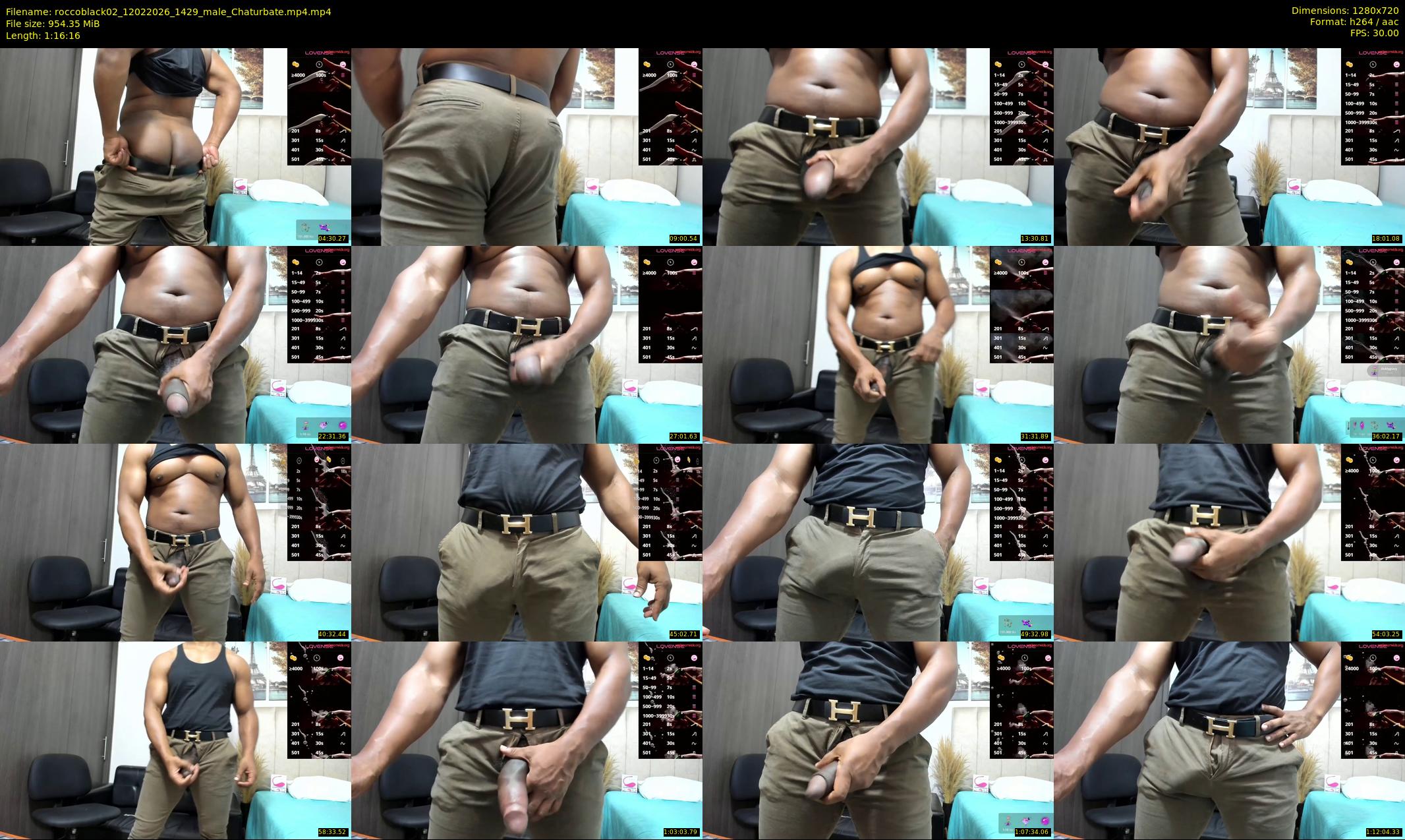 roccoblack02 — 77 minute Chaturbate male cam show recording, 720p, Feb 12, 2026