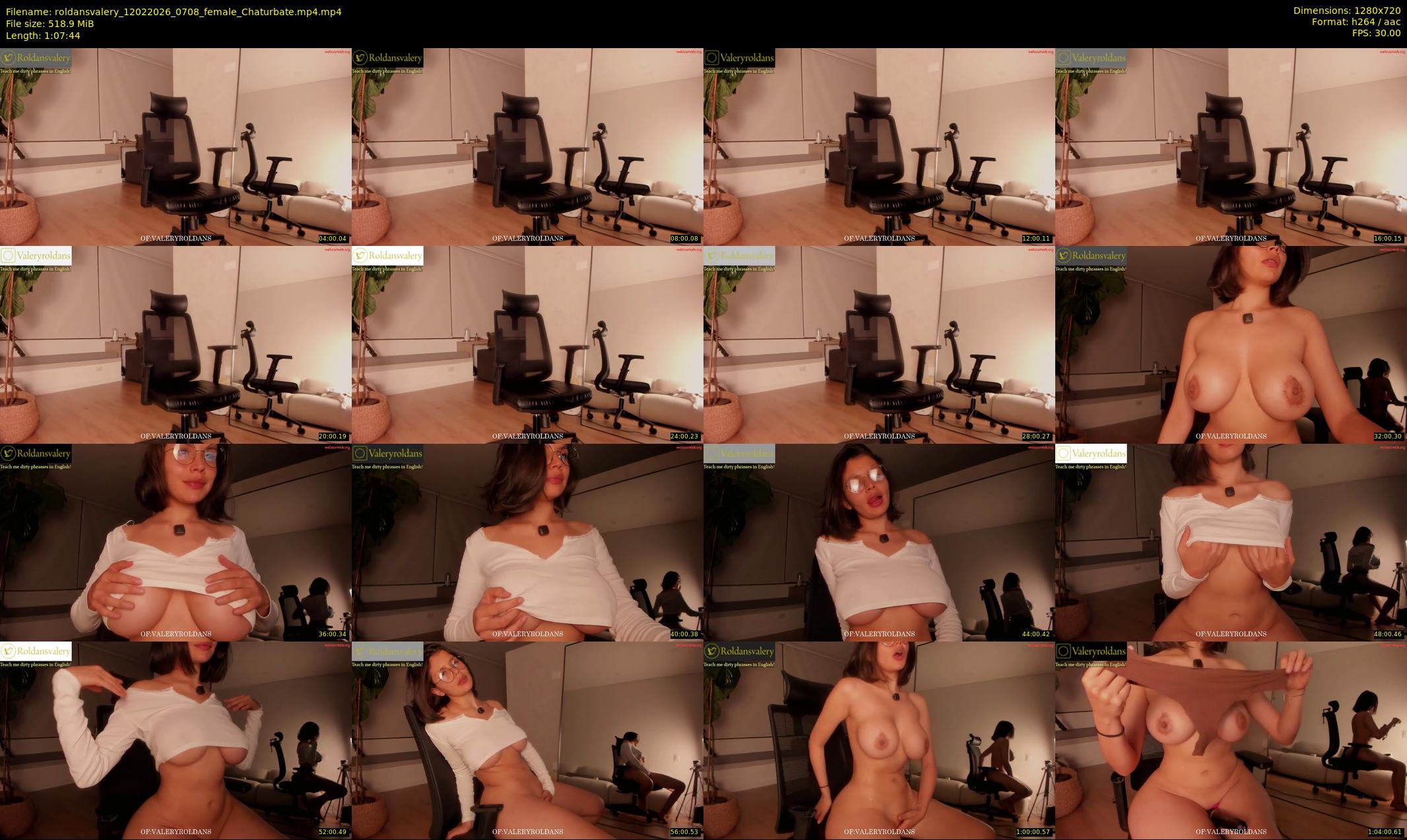roldansvalery — 68 minute Chaturbate female cam show recording, 720p, Feb 12, 2026