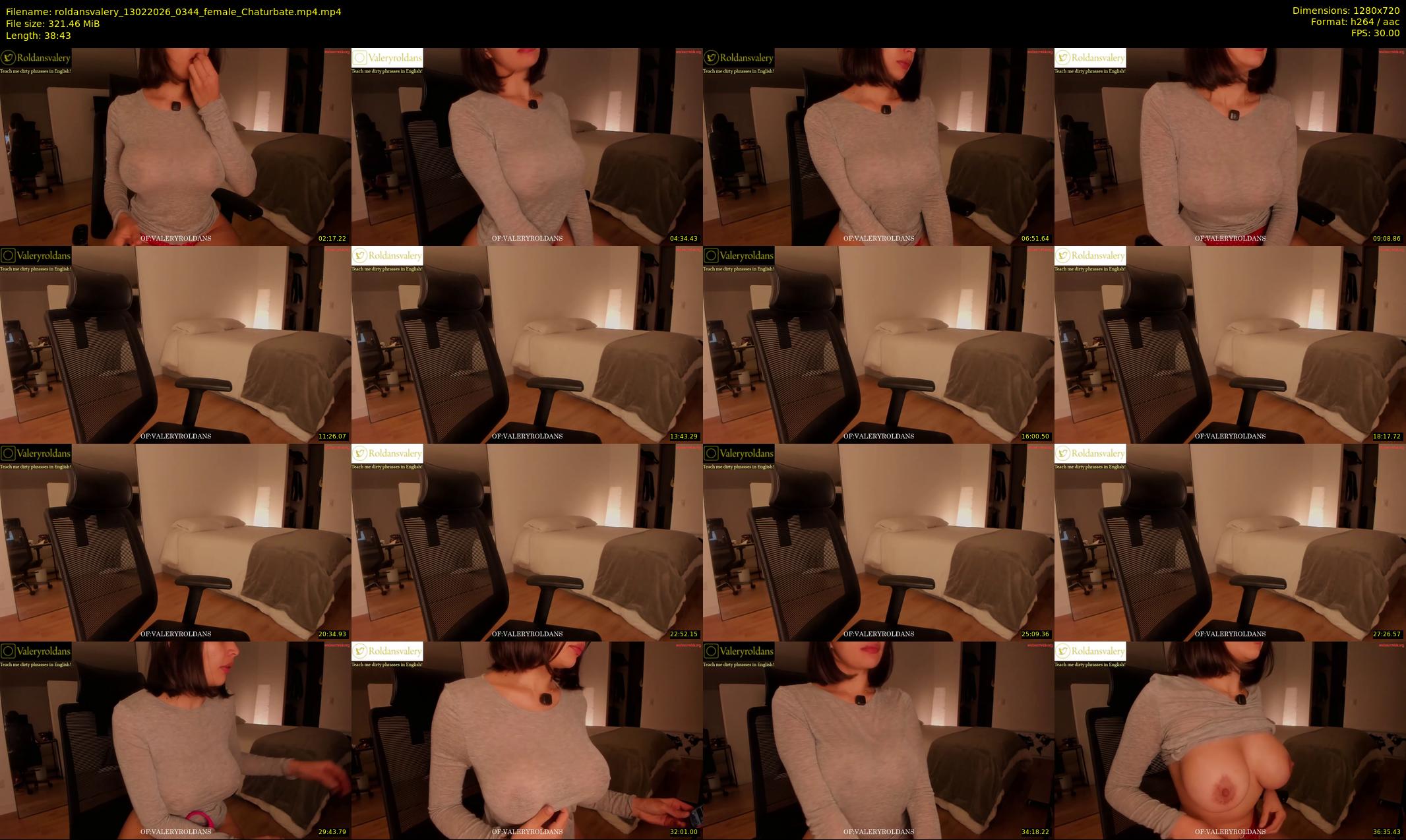 roldansvalery — 39 minute Chaturbate female cam show recording, 720p, Feb 13, 2026
