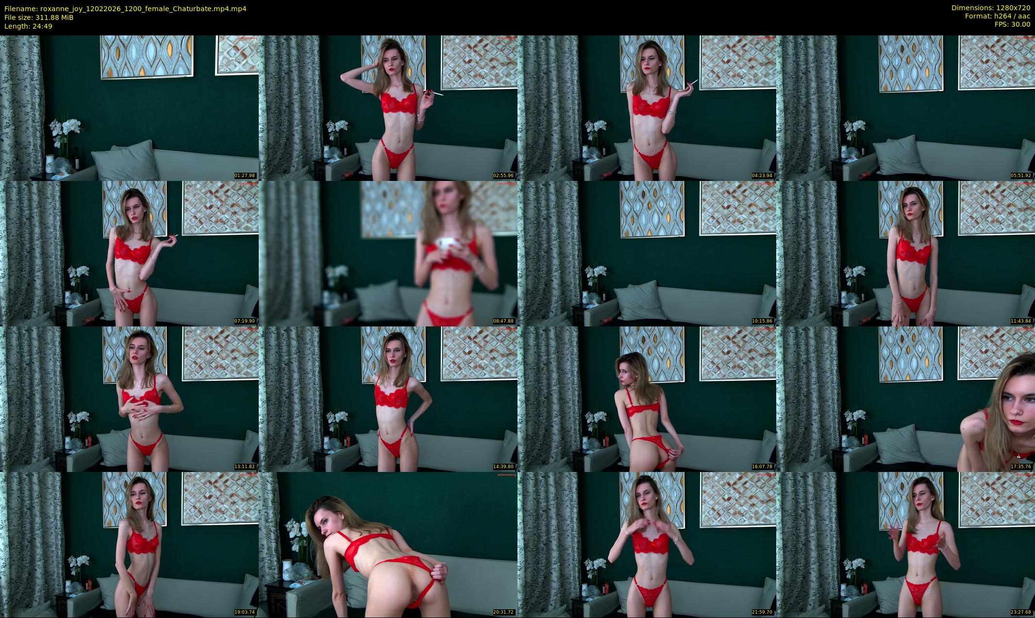 roxanne_joy — 25 minute Chaturbate female cam show recording, 720p, Feb 12, 2026