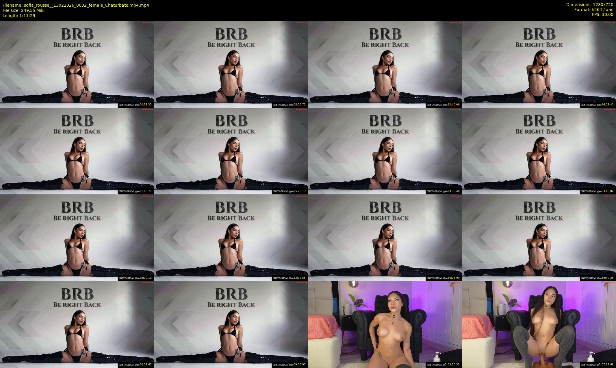 sofia_rousse_ — 72 minute Chaturbate female cam show recording, 720p, Feb 13, 2026