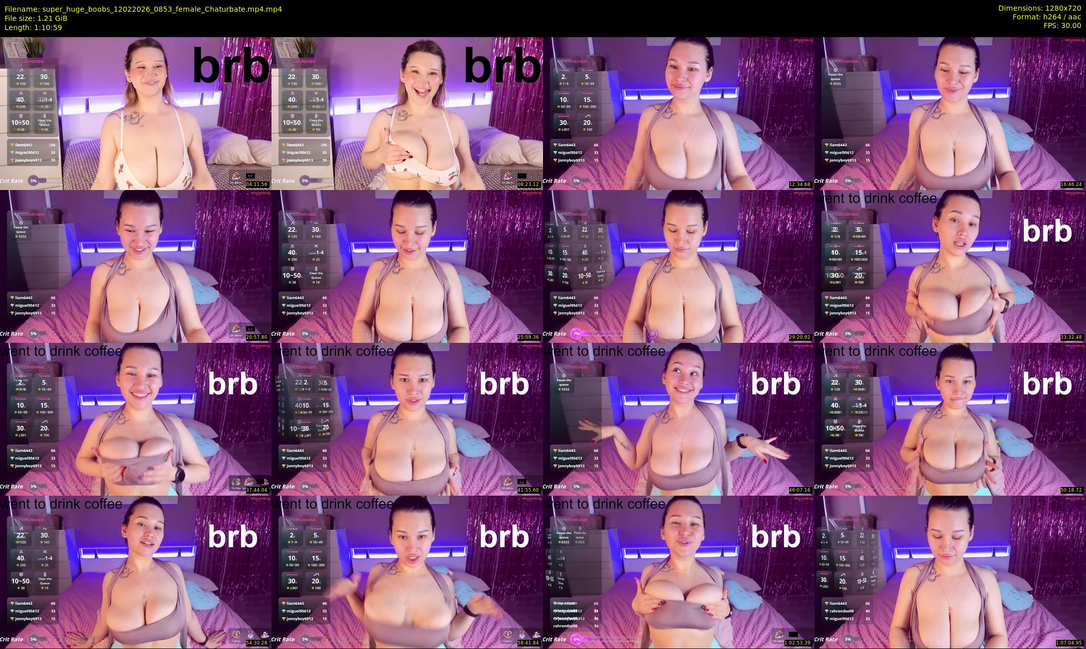 super_huge_boobs — 71 minute Chaturbate female cam show recording, 720p, Feb 12, 2026