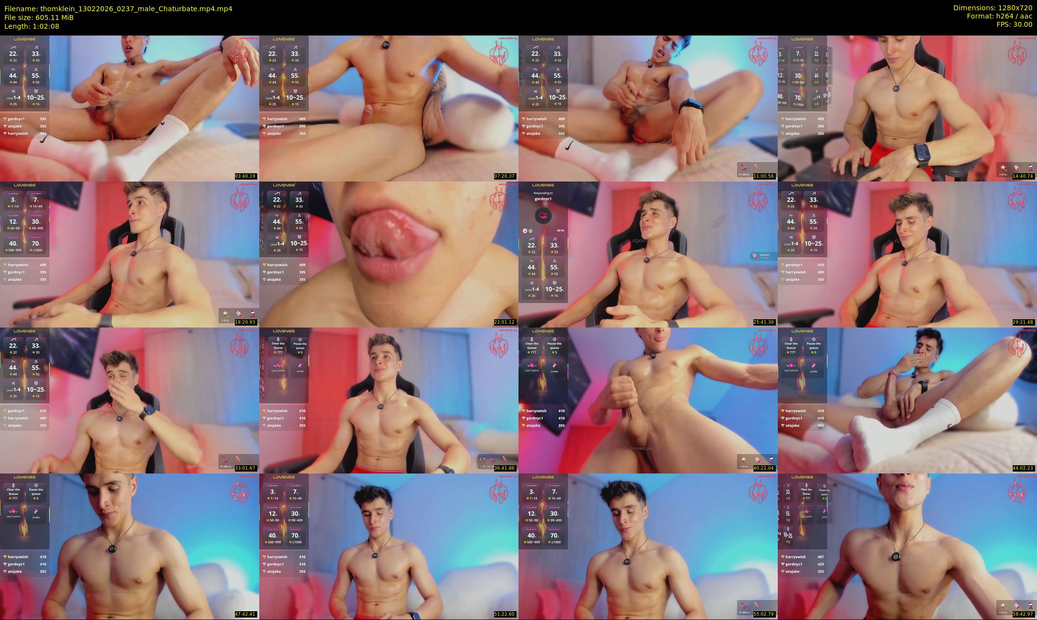 thomklein — 63 minute Chaturbate male cam show recording, 720p, Feb 13, 2026