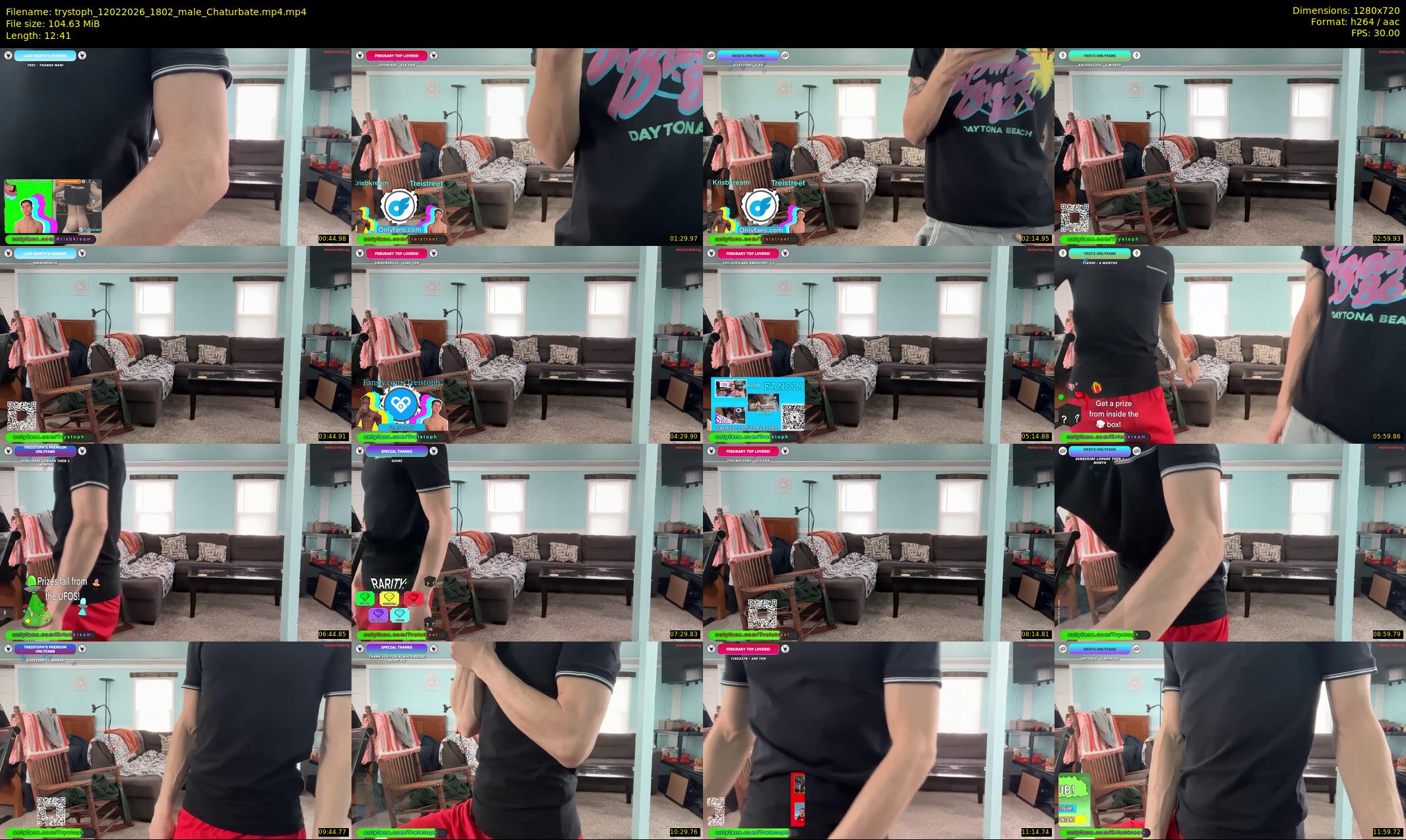 trystoph — 13 minute Chaturbate male cam show recording, 720p, Feb 12, 2026