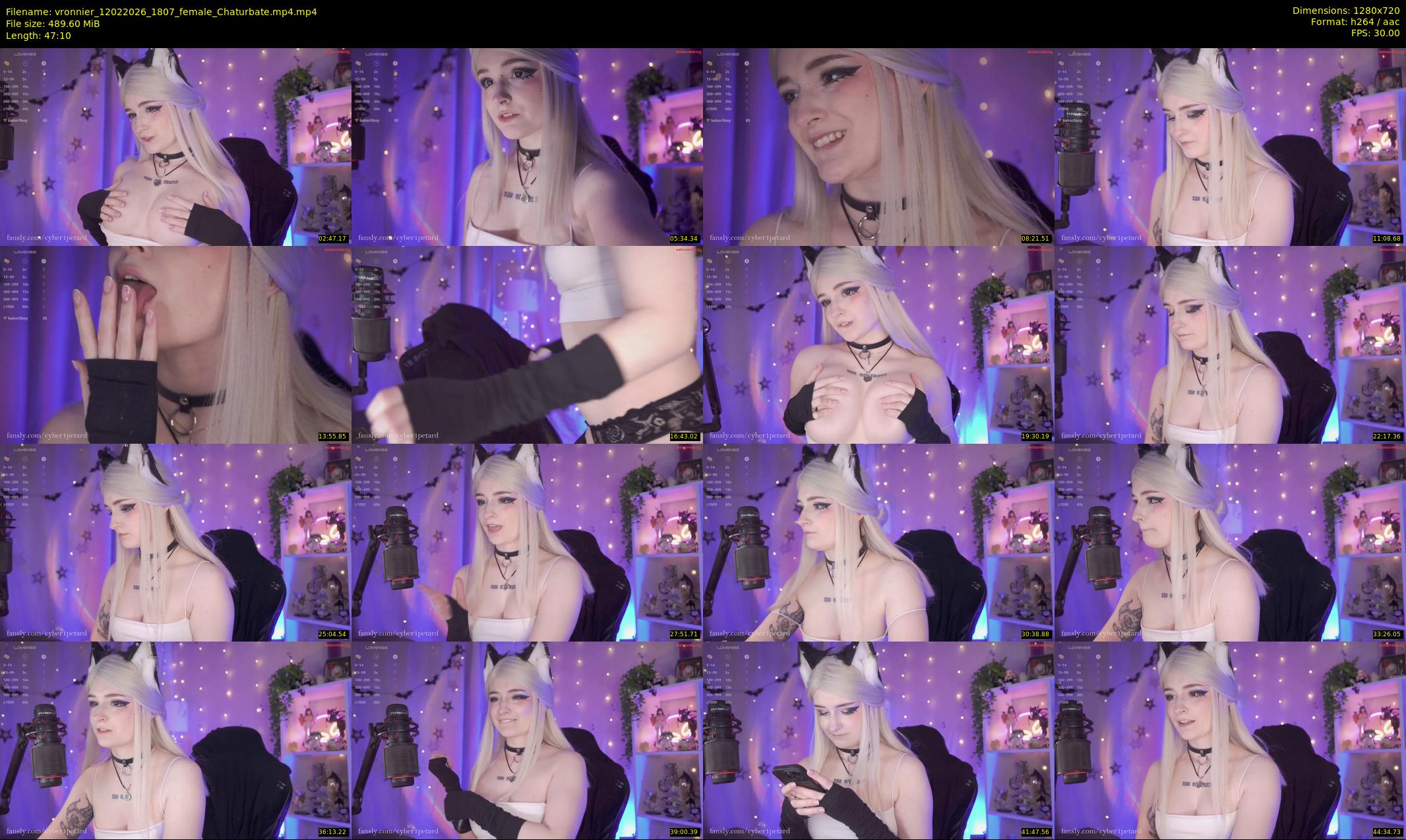 vronnier — 48 minute Chaturbate female cam show recording, 720p, Feb 12, 2026