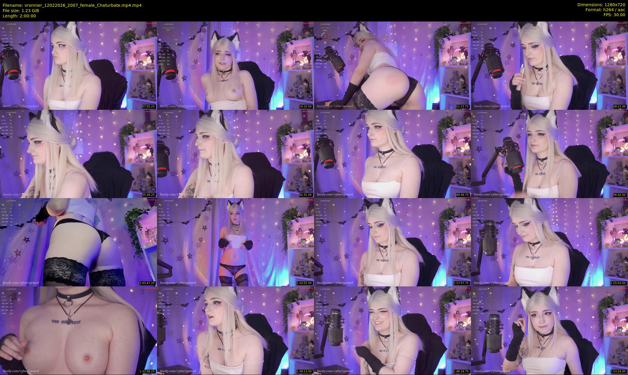 vronnier — 120 minute Chaturbate female cam show recording, 720p, Feb 12, 2026