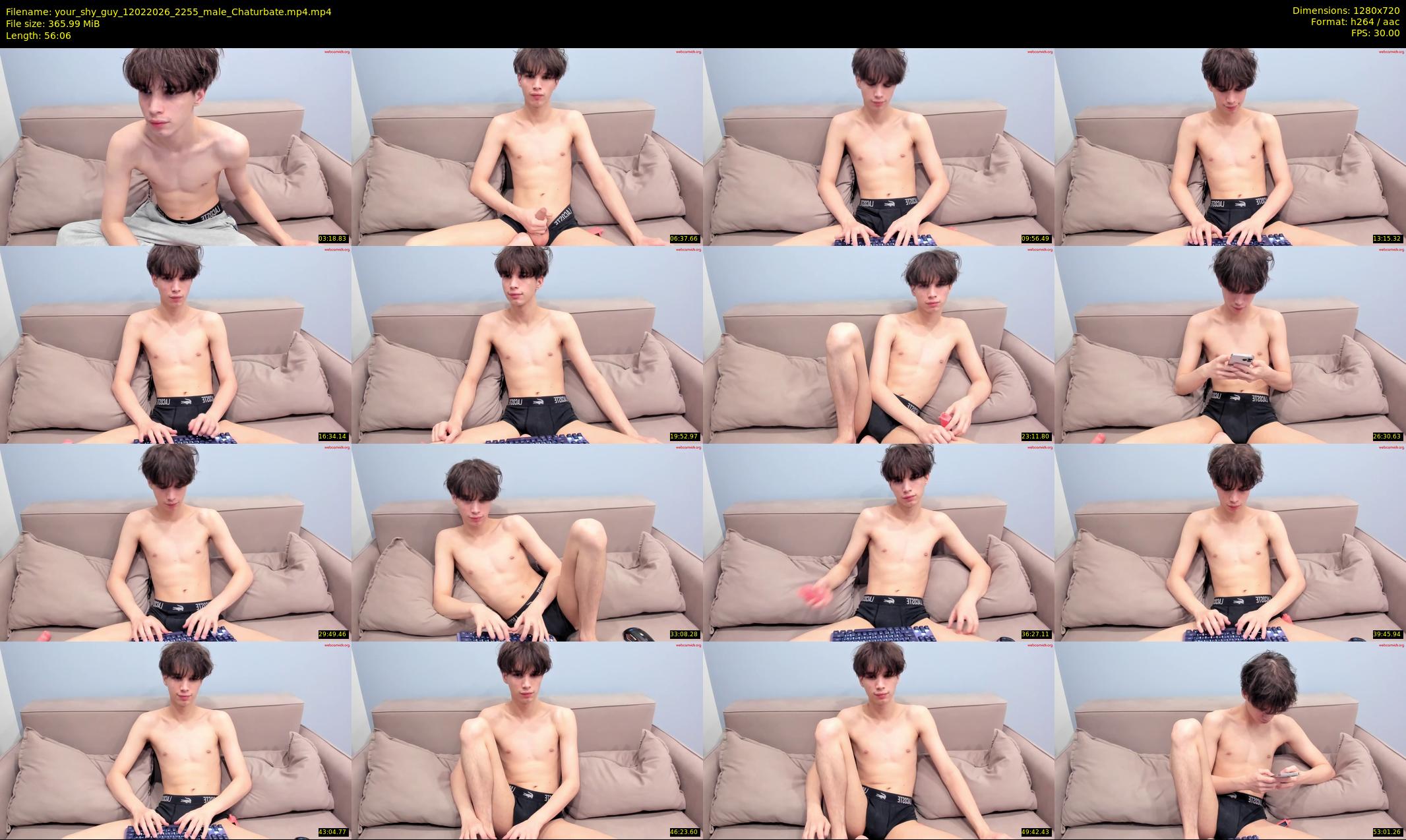 your_shy_guy — 57 minute Chaturbate male cam show recording, 720p, Feb 12, 2026