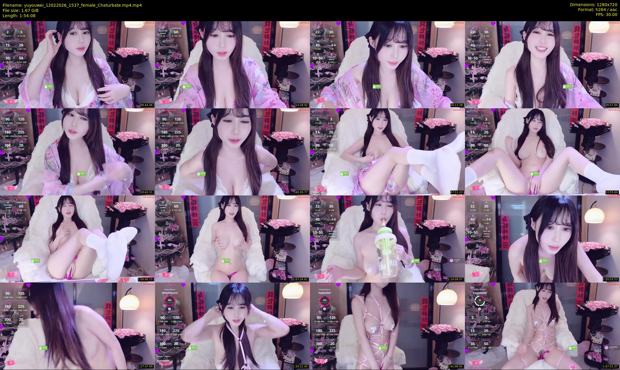 yuyouwei — 115 minute Chaturbate female cam show recording, 720p, Feb 12, 2026