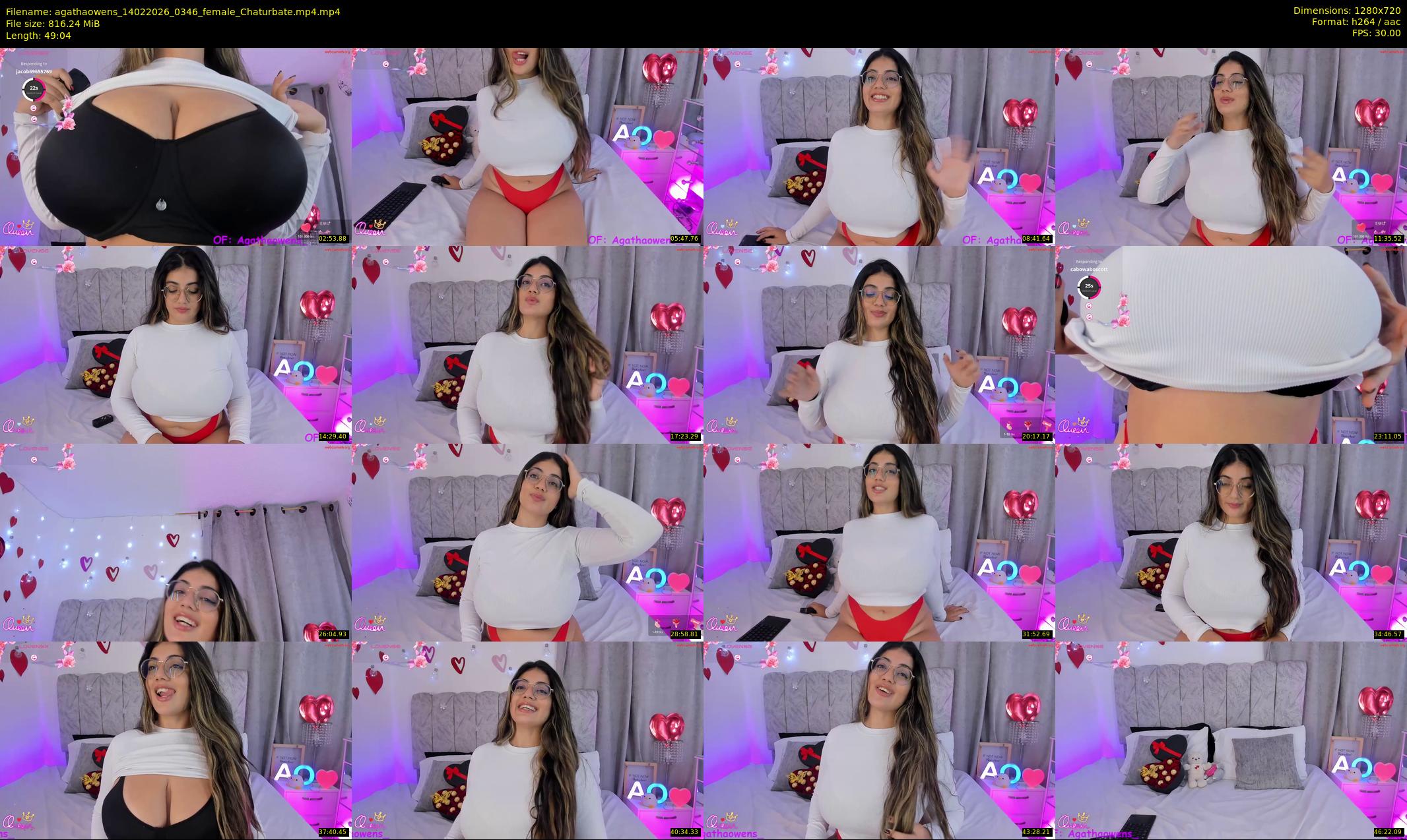 agathaowens — 50 minute Chaturbate female cam show recording, 720p, Feb 14, 2026