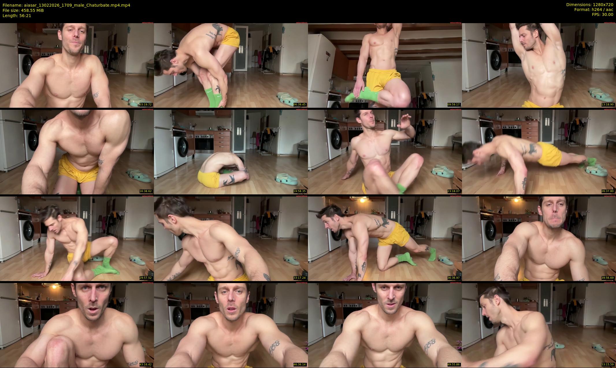 aiasar — 57 minute Chaturbate male cam show recording, 720p, Feb 13, 2026