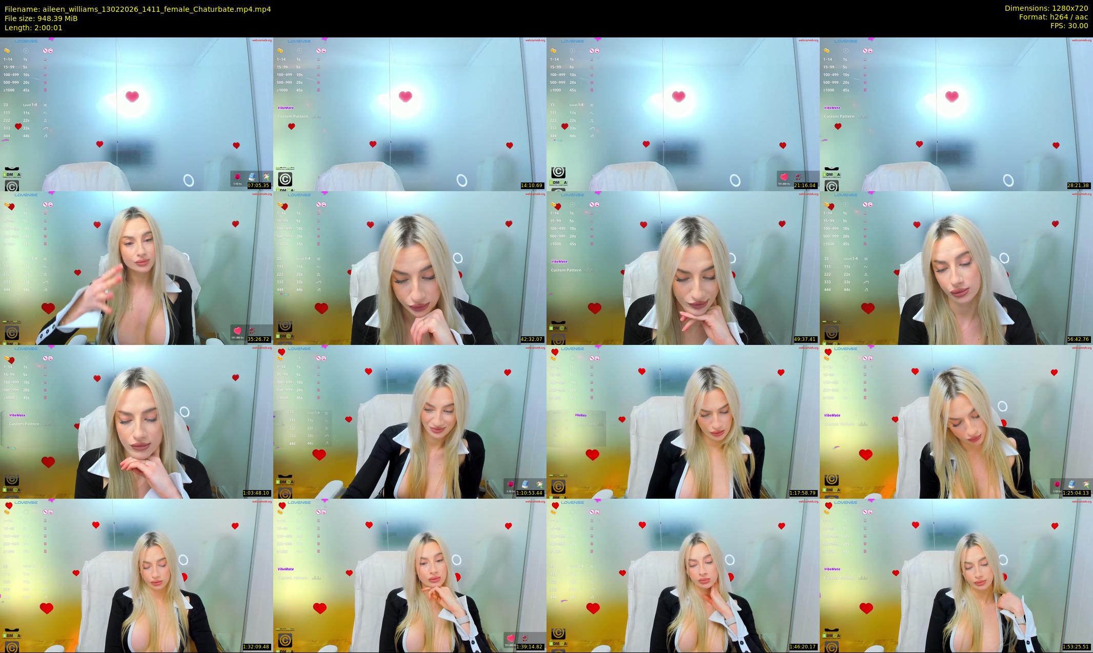 aileen_williams — 121 minute Chaturbate female cam show recording, 720p, Feb 13, 2026