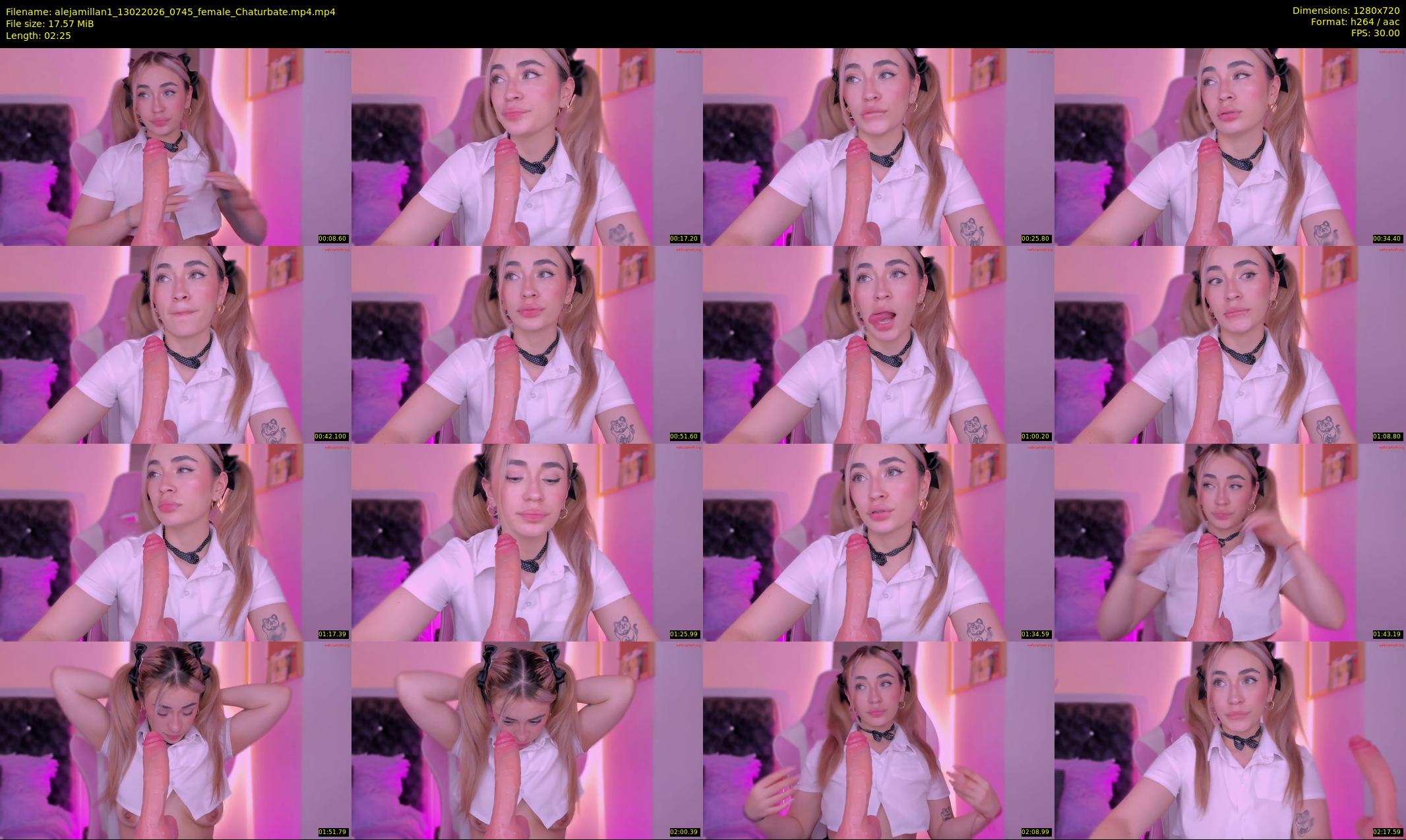 alejamillan1 — 3 minute Chaturbate female cam show recording, 720p, Feb 13, 2026