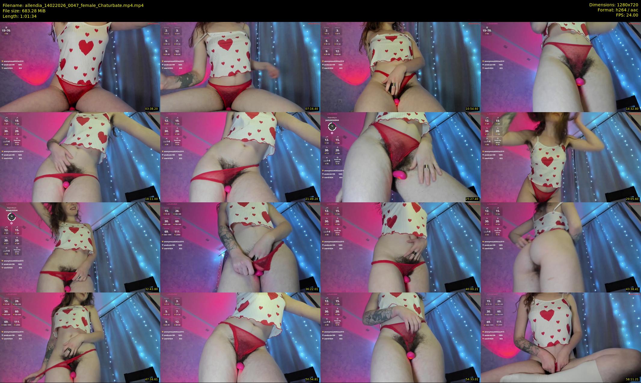 allendia — 62 minute Chaturbate female cam show recording, 720p, Feb 14, 2026