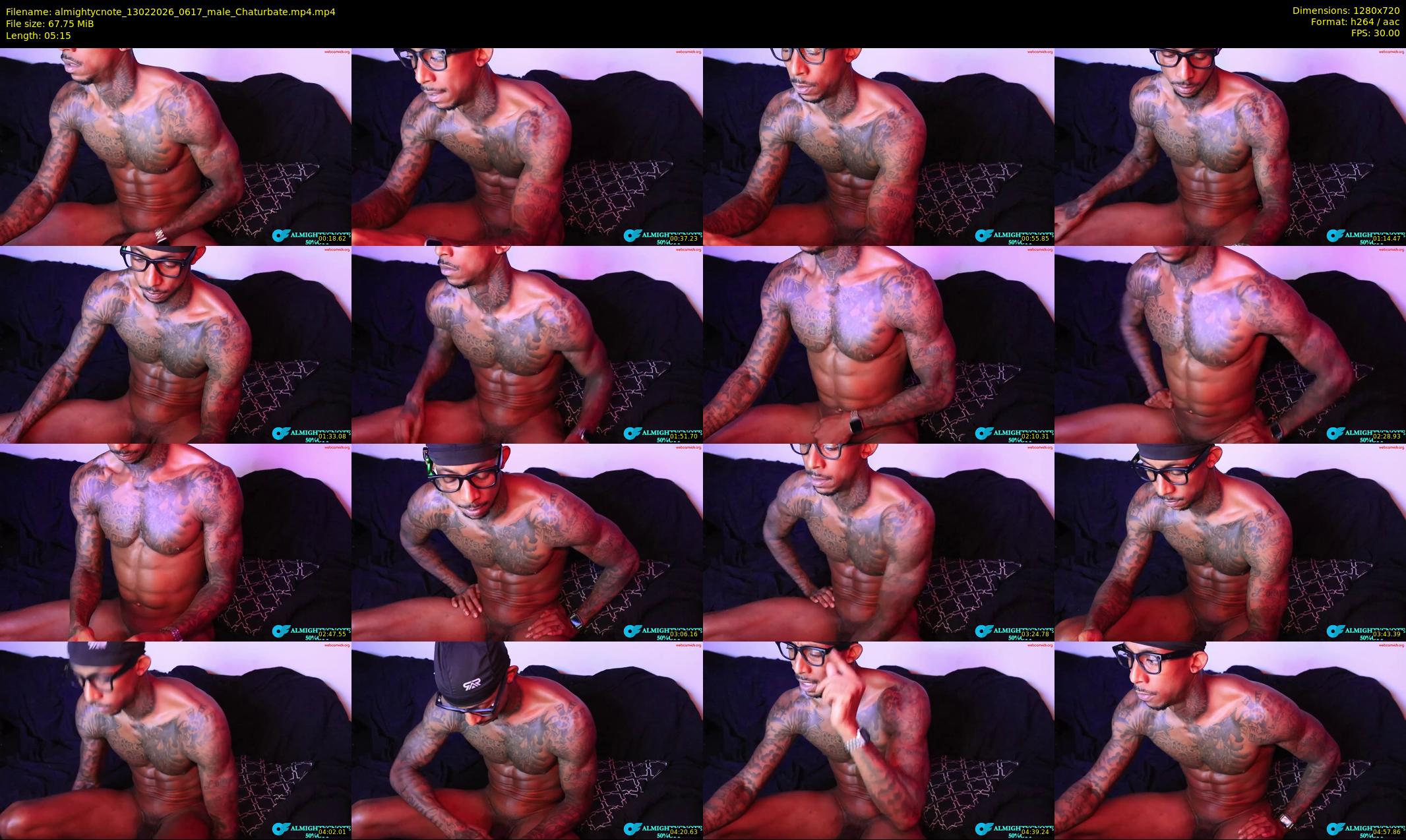 almightycnote — 6 minute Chaturbate male cam show recording, 720p, Feb 13, 2026