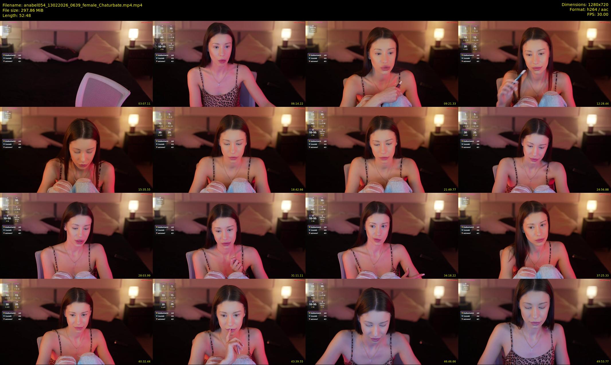 anabel054 — 53 minute Chaturbate female cam show recording, 720p, Feb 13, 2026