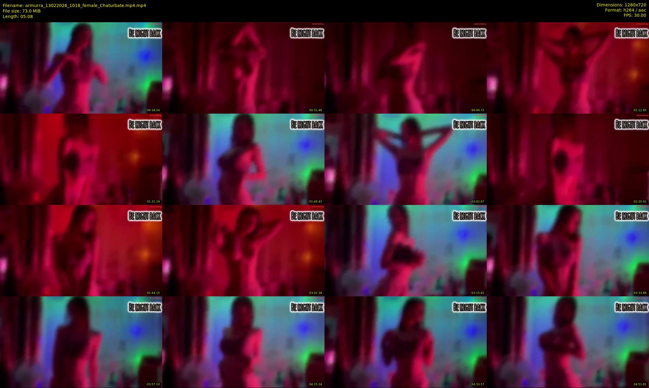armurra — 6 minute Chaturbate female cam show recording, 720p, Feb 13, 2026